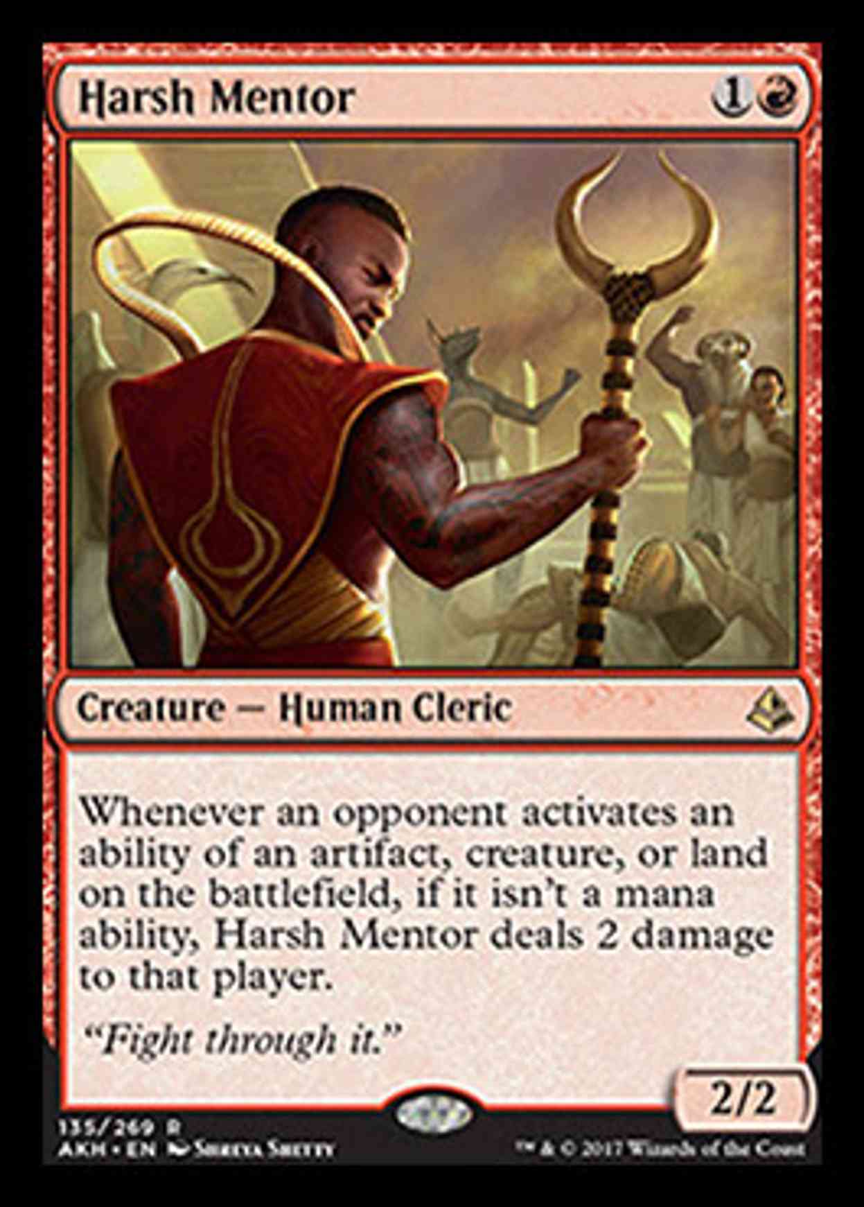 Harsh Mentor magic card front