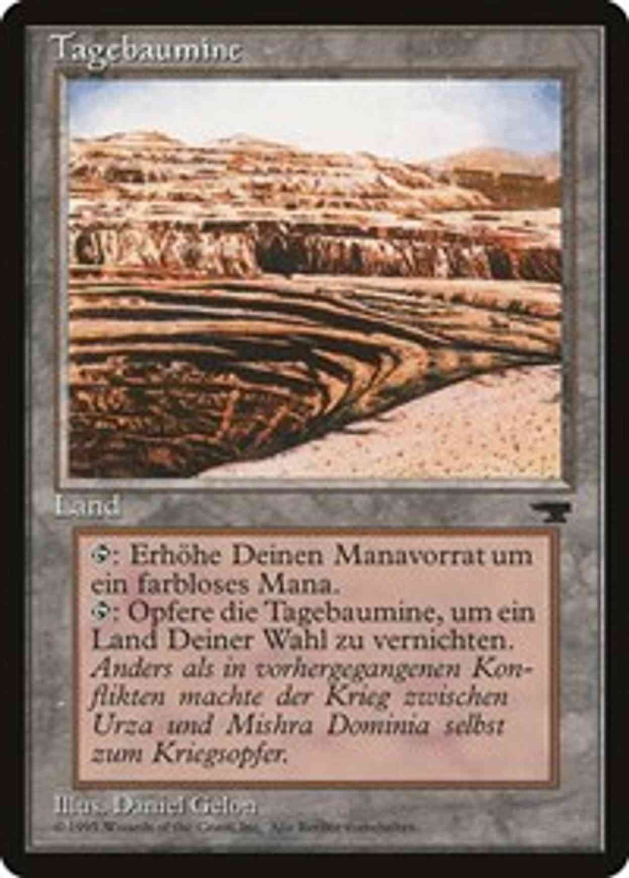 Strip Mine (German) - "Tagebaumine" magic card front