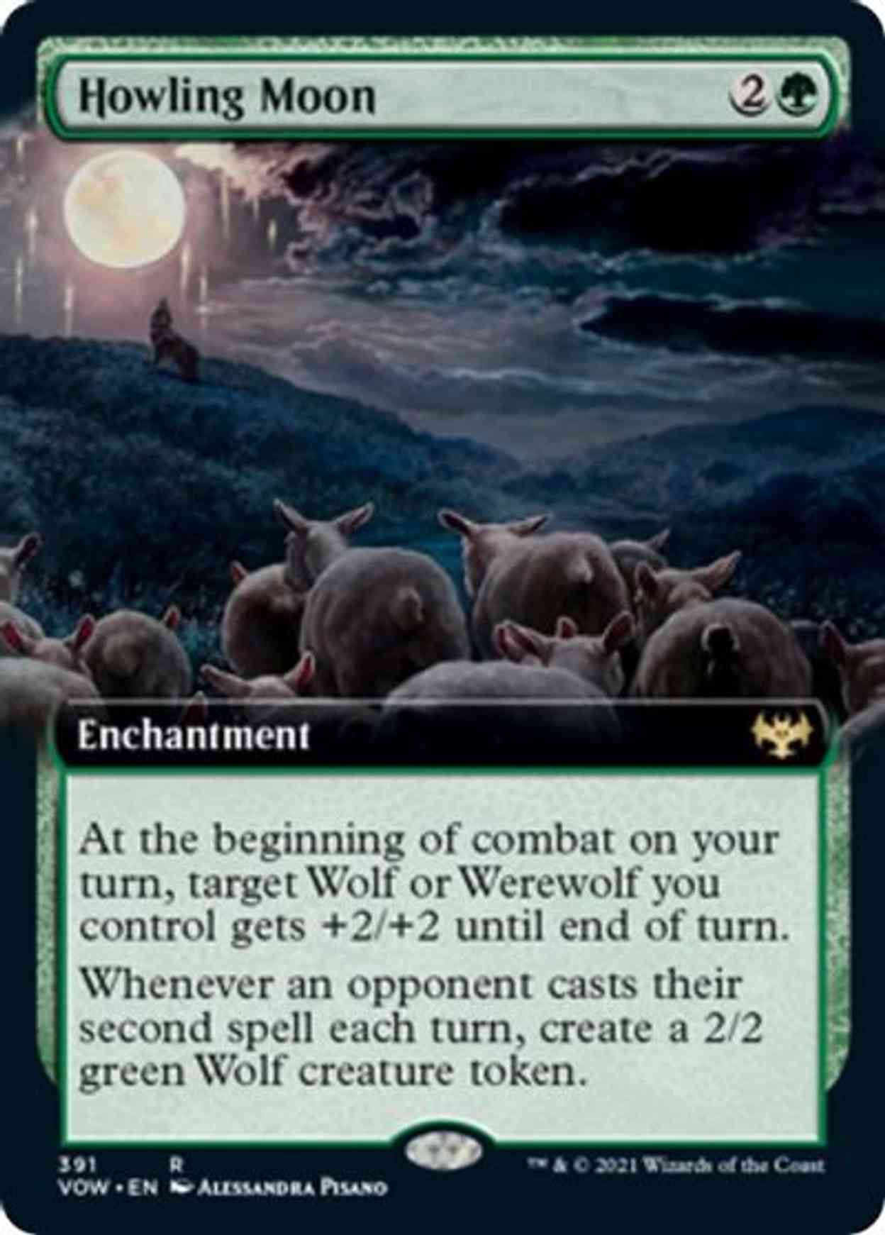 Howling Moon (Extended Art) magic card front