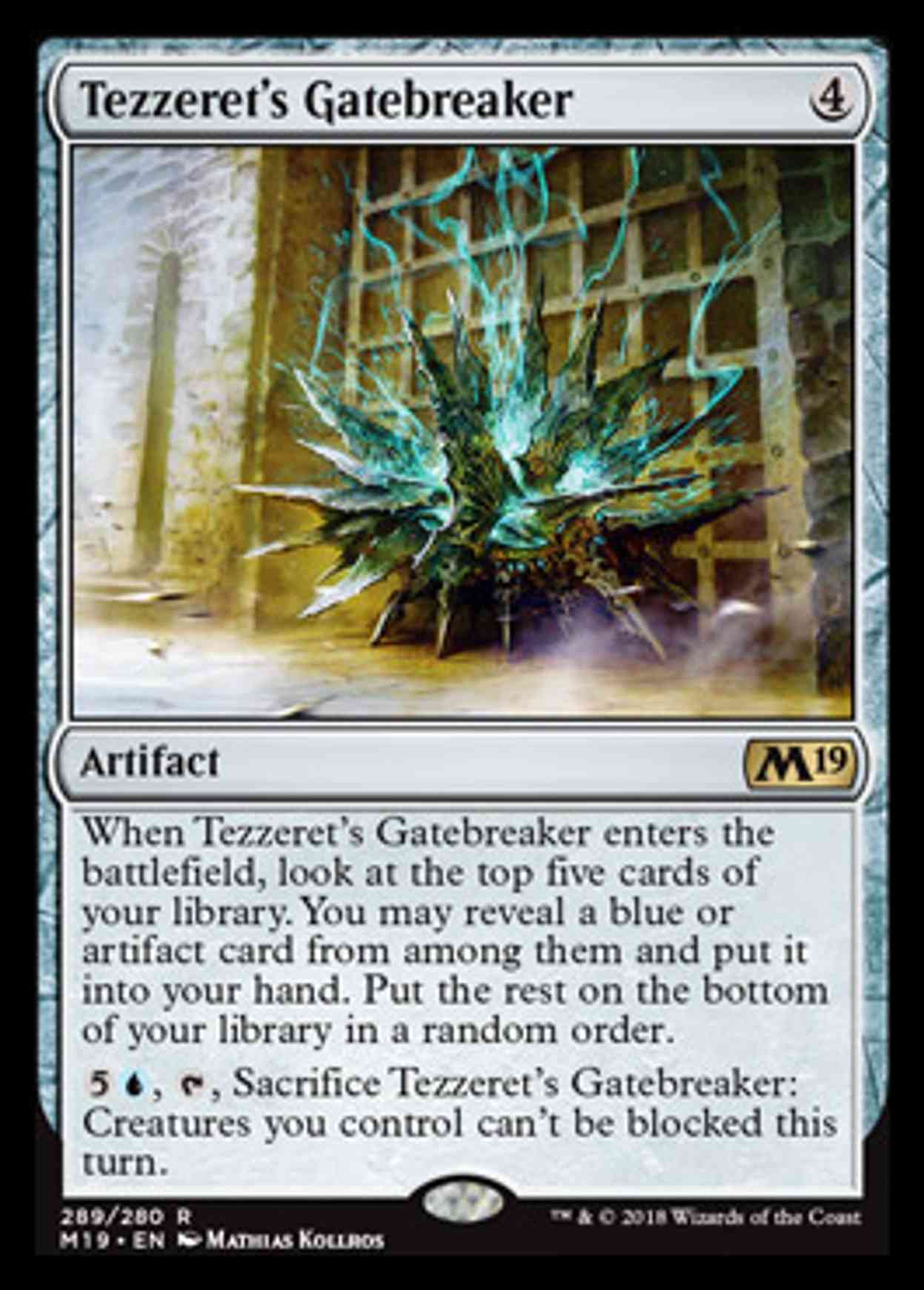 Tezzeret's Gatebreaker magic card front