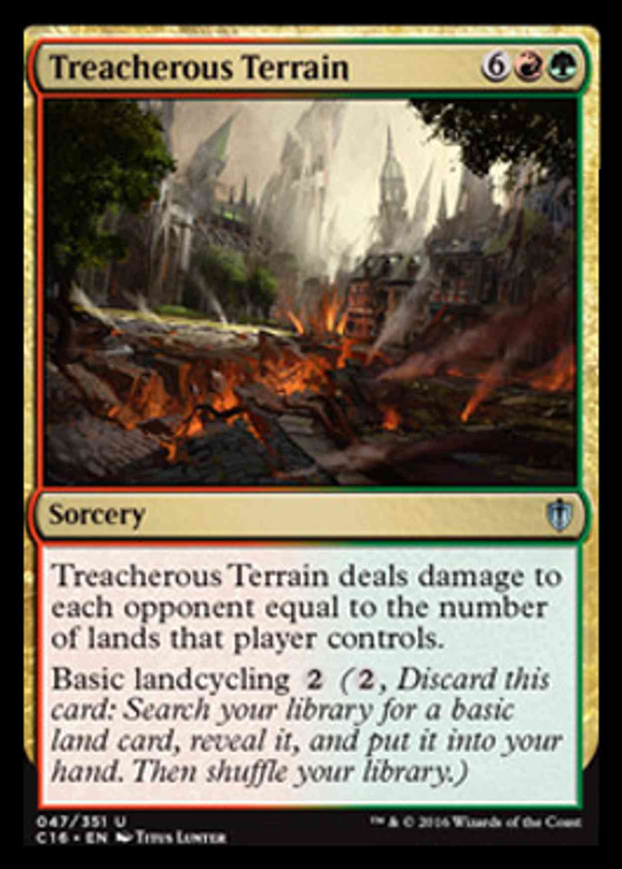 Treacherous Terrain magic card front