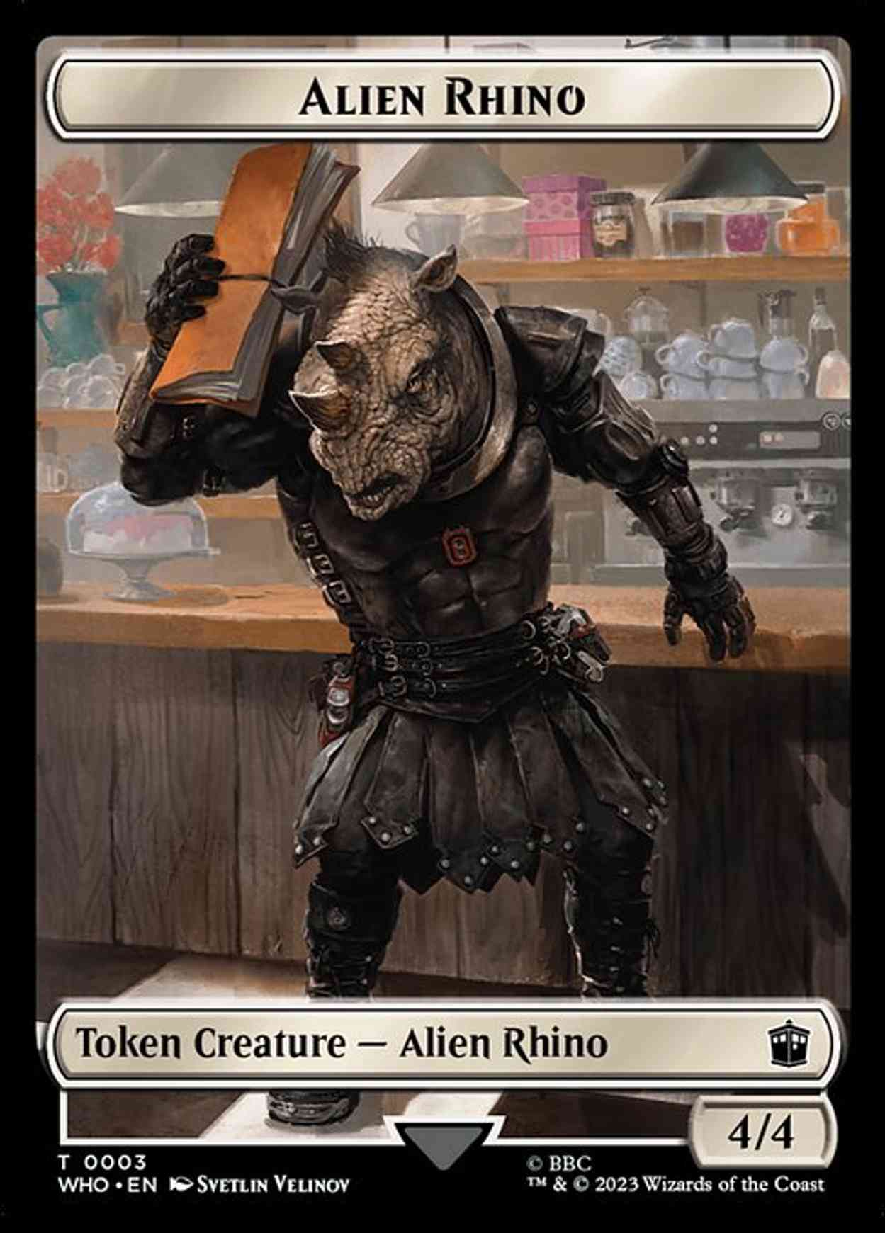 Alien Rhino // Treasure (0060) Double-Sided Token (Surge Foil) magic card front