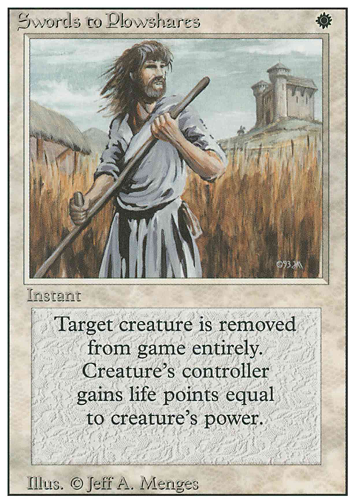 Swords to Plowshares magic card front
