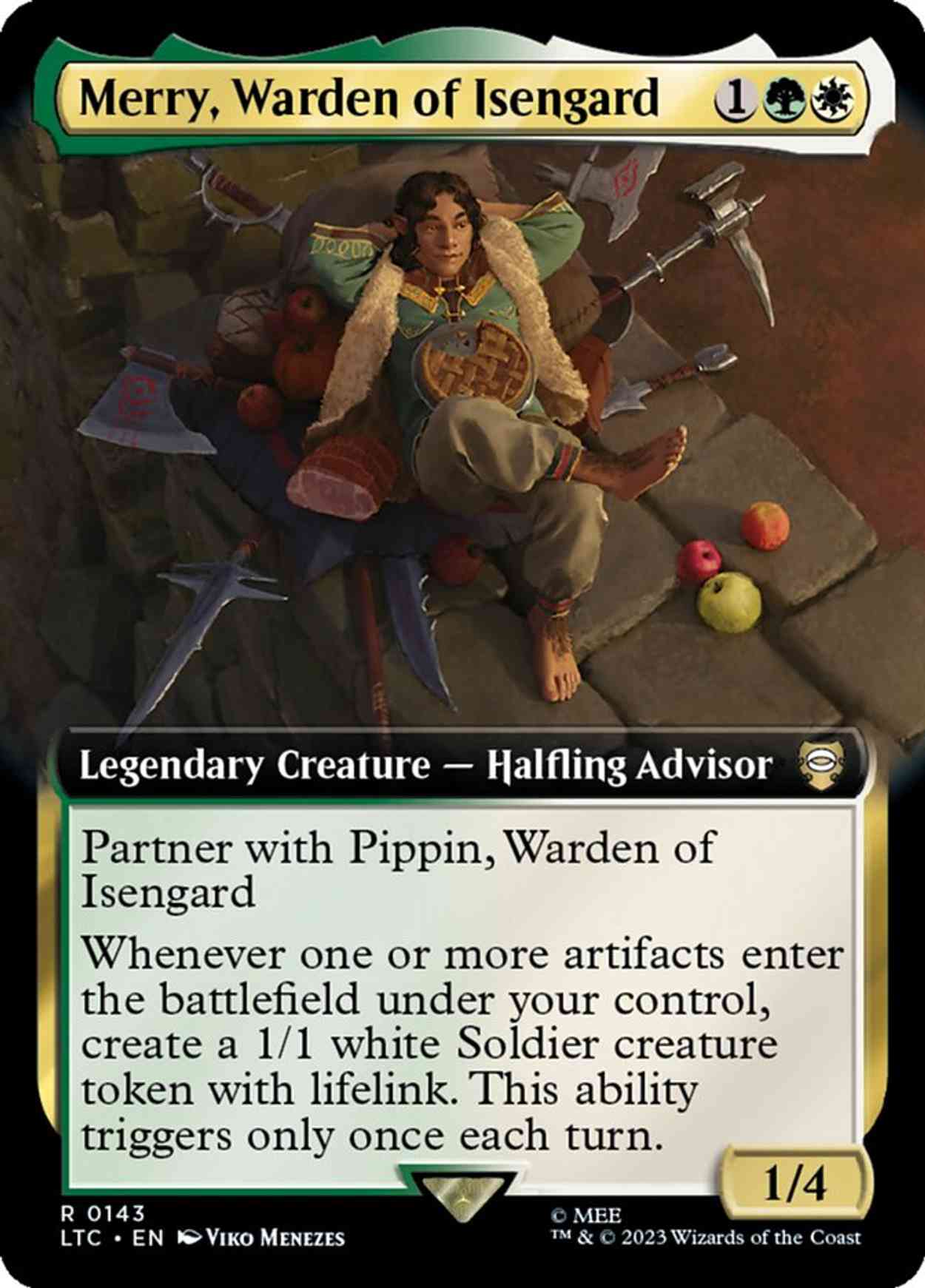 Merry, Warden of Isengard (Extended Art) magic card front