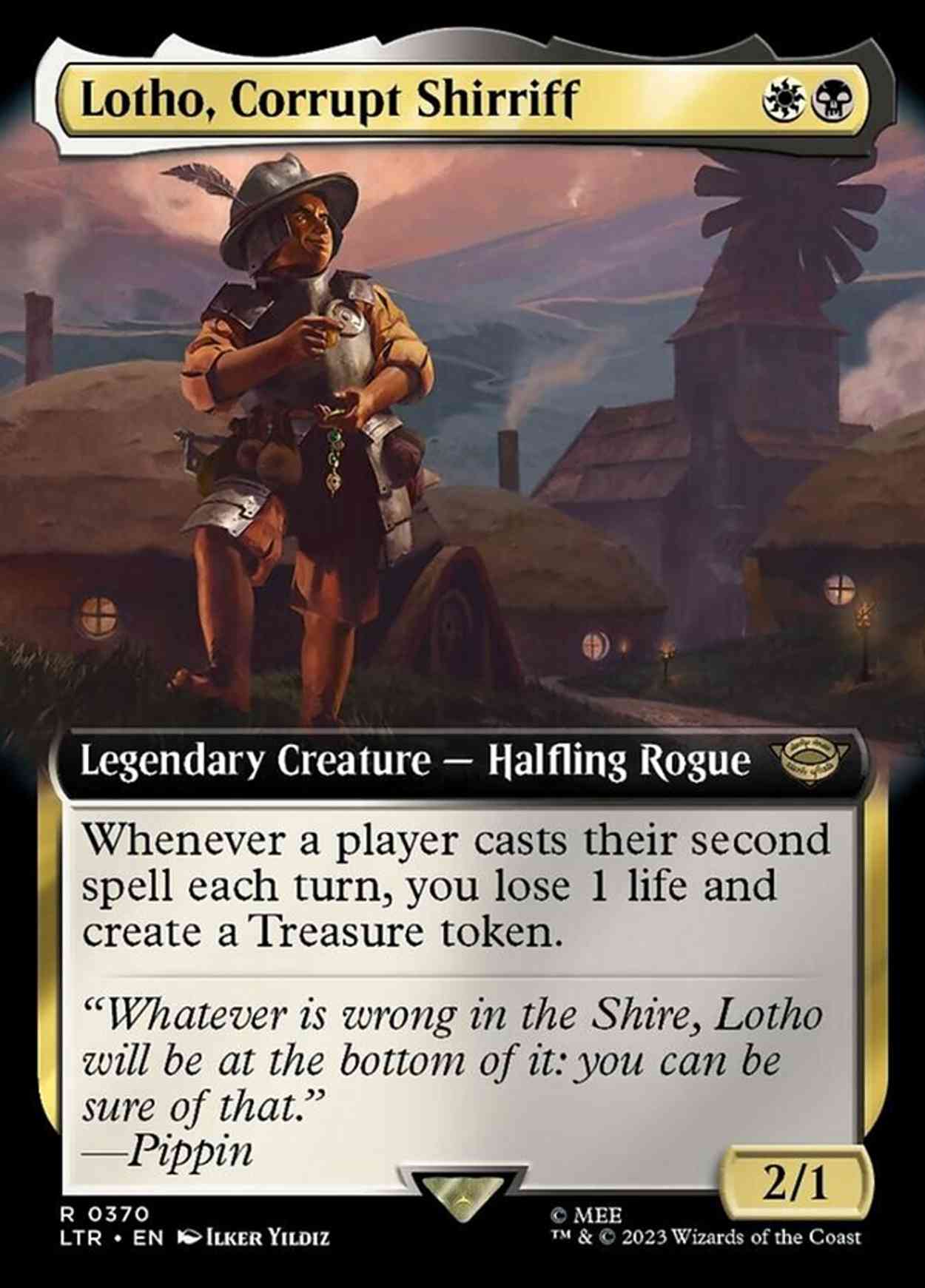 Lotho, Corrupt Shirriff (Extended Art) magic card front