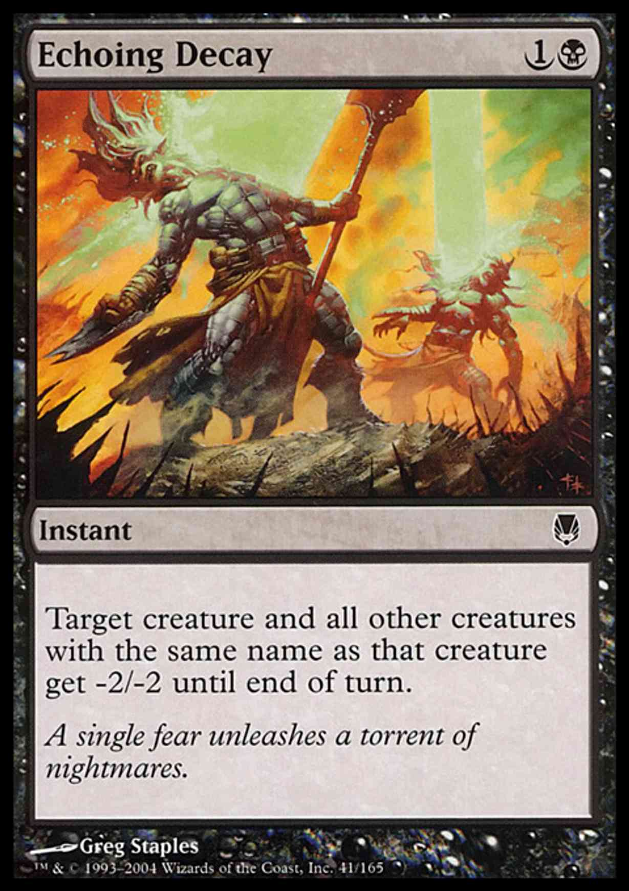Echoing Decay magic card front