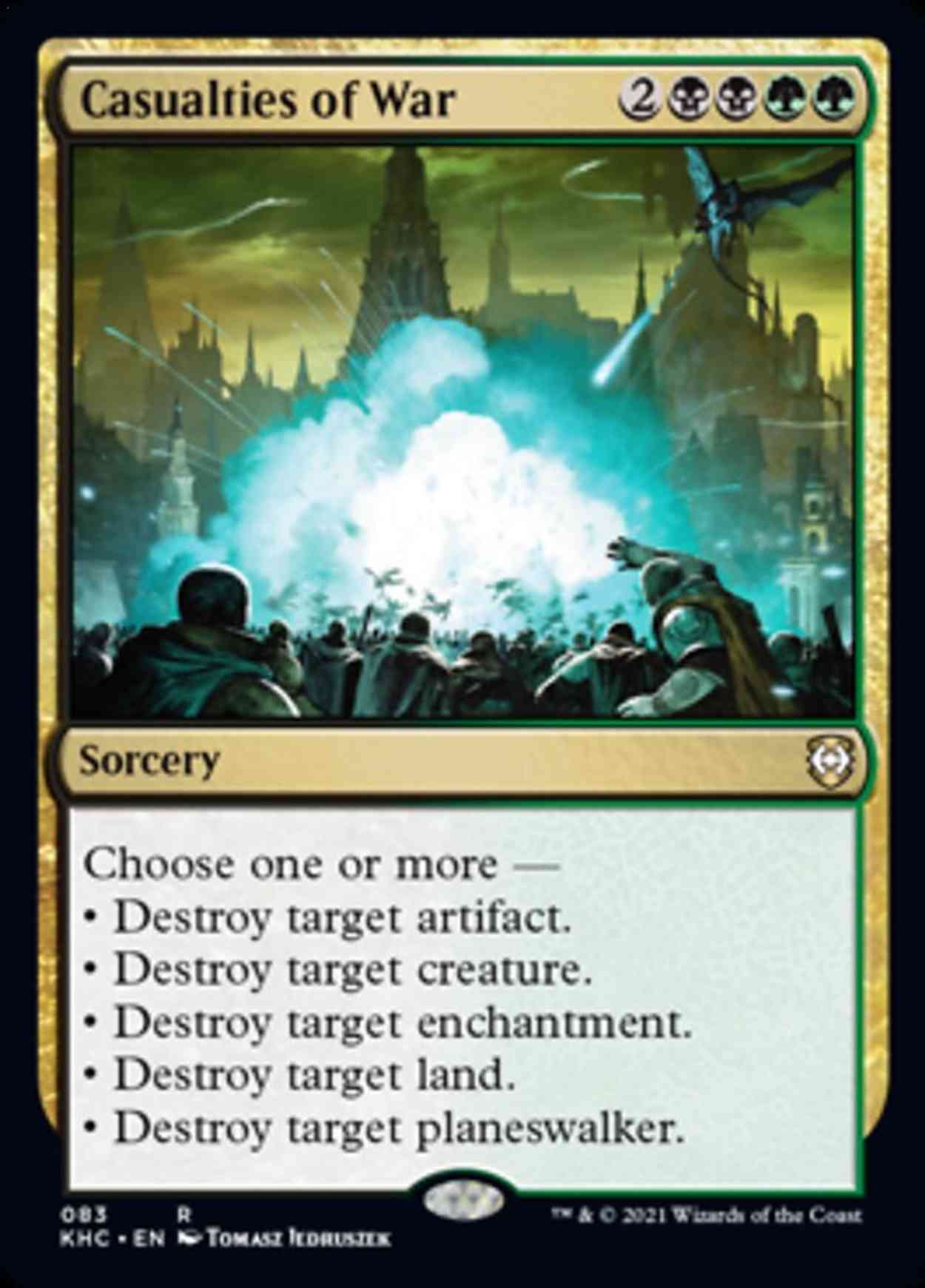 Casualties of War magic card front