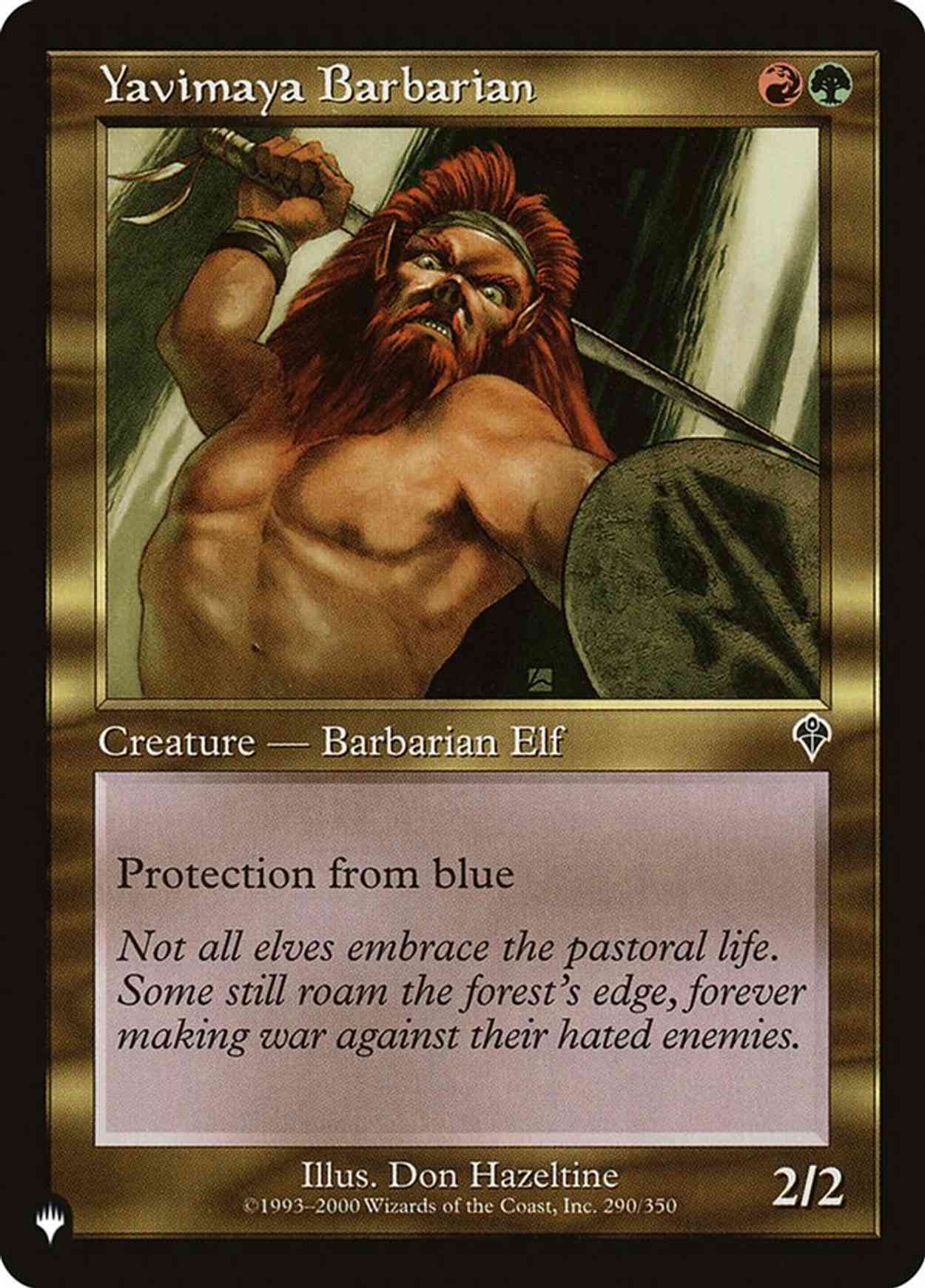 Yavimaya Barbarian magic card front