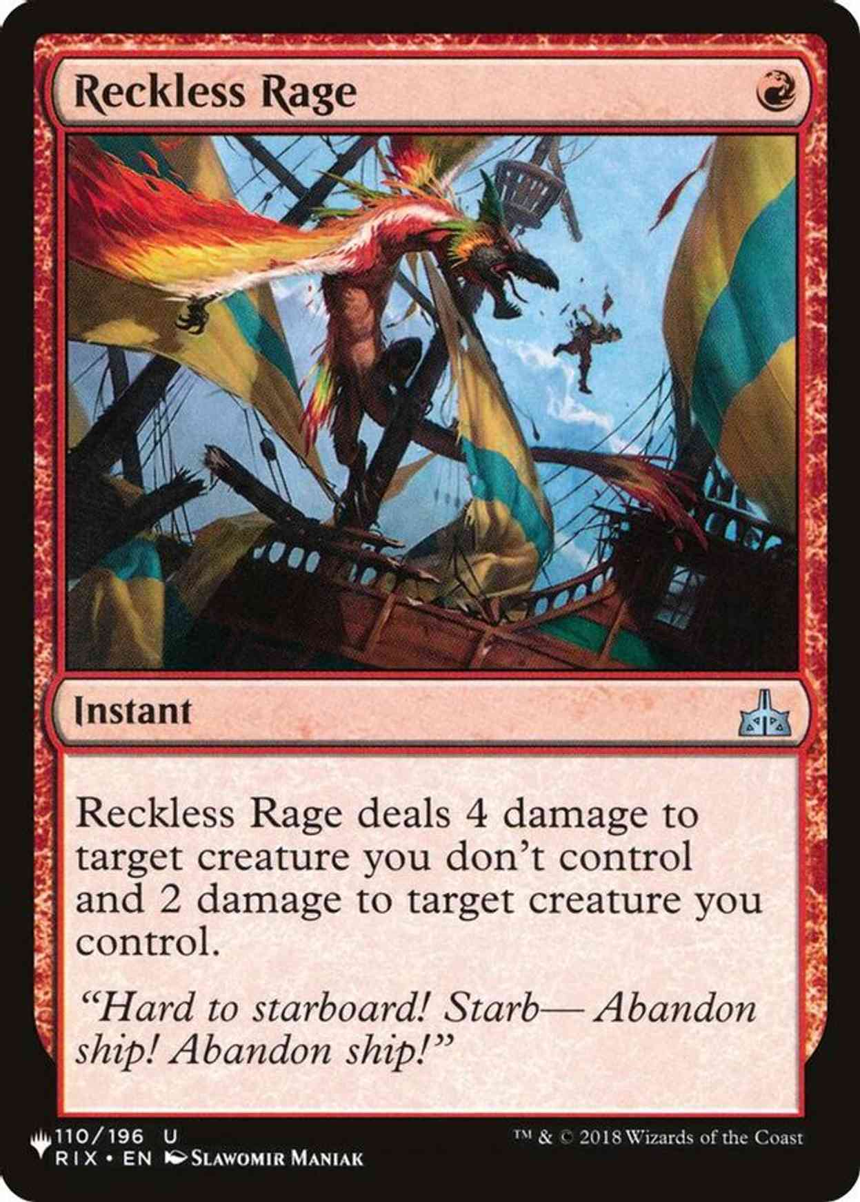 Reckless Rage magic card front