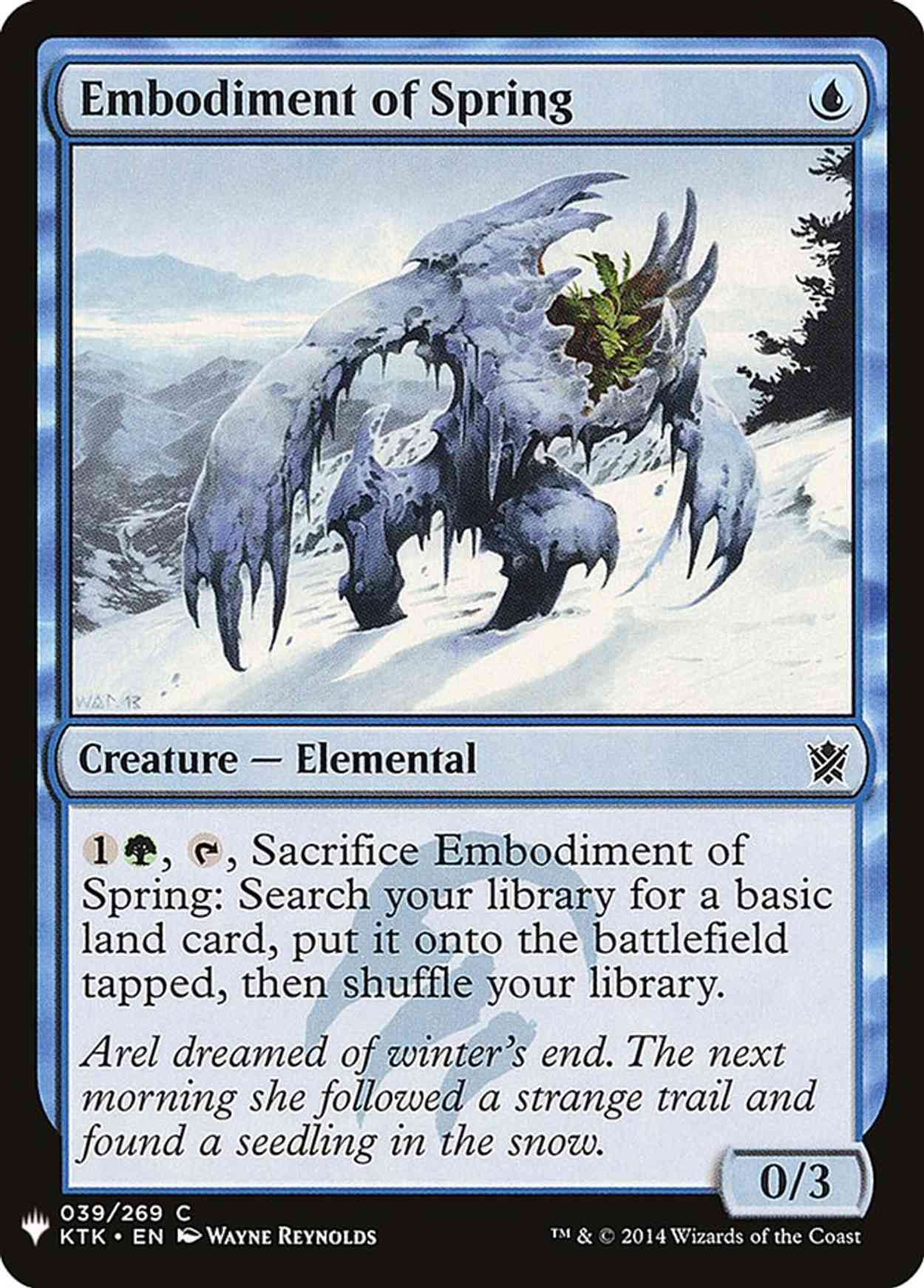 Embodiment of Spring magic card front