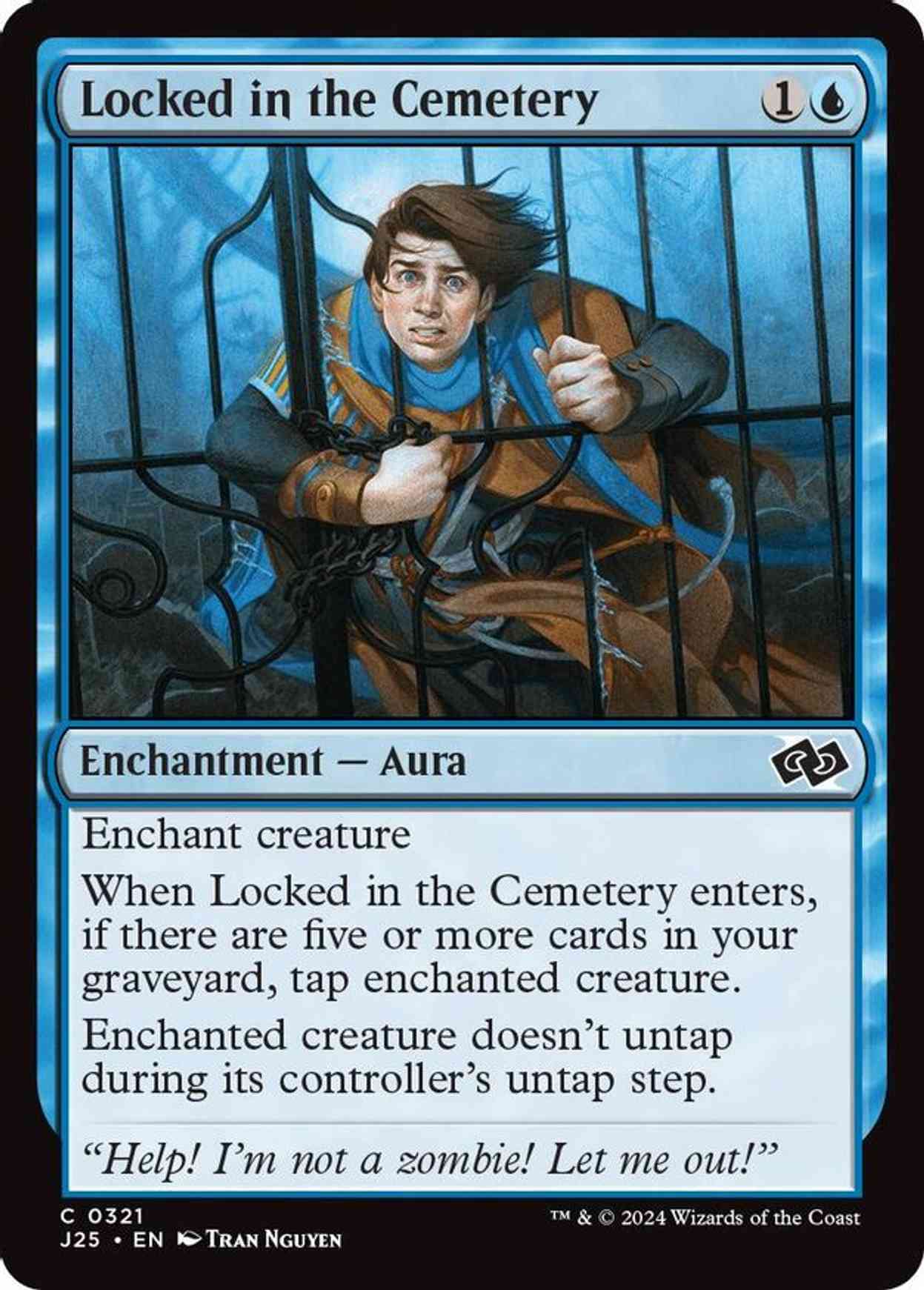 Locked in the Cemetery magic card front