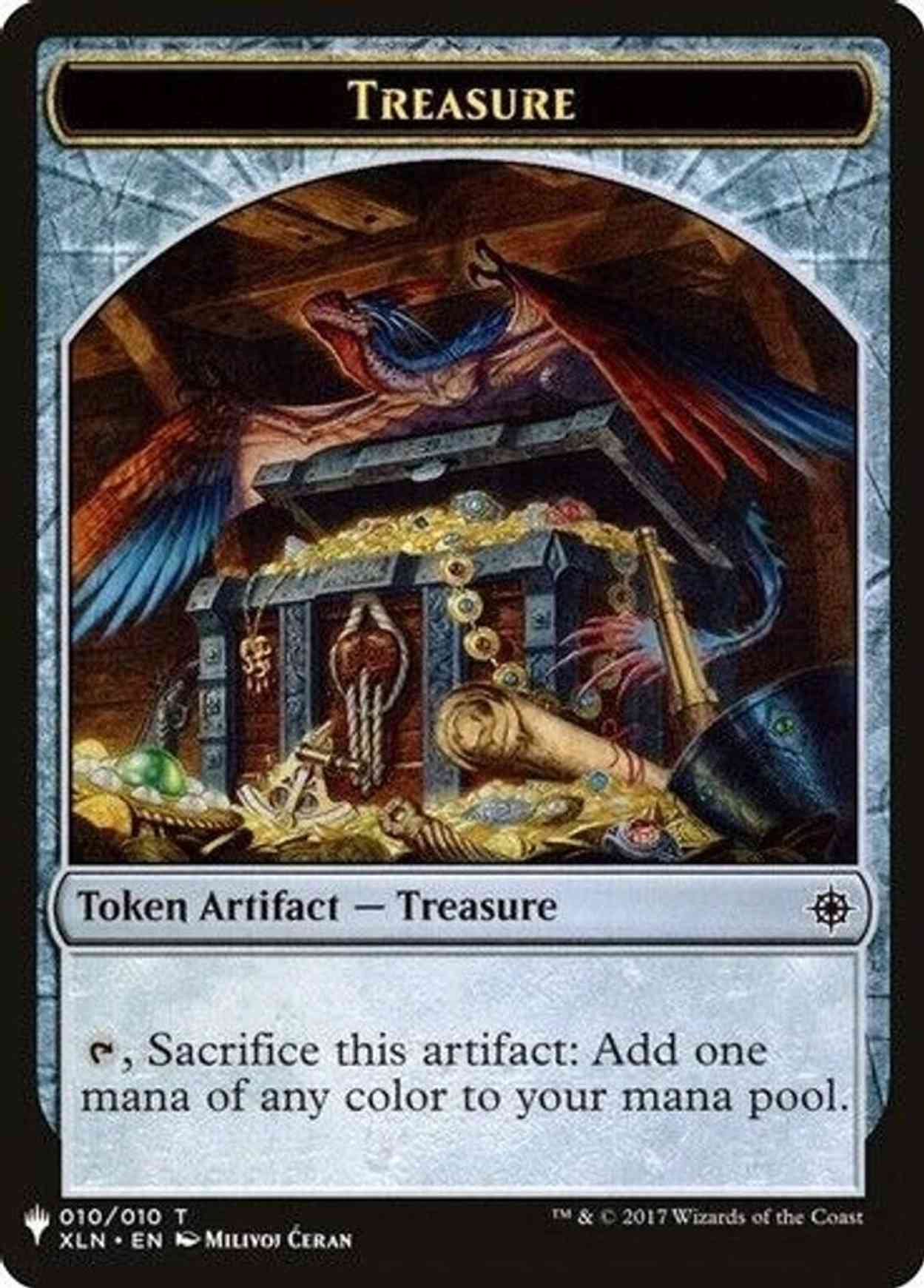 Treasure // Golem Double-sided Token magic card front