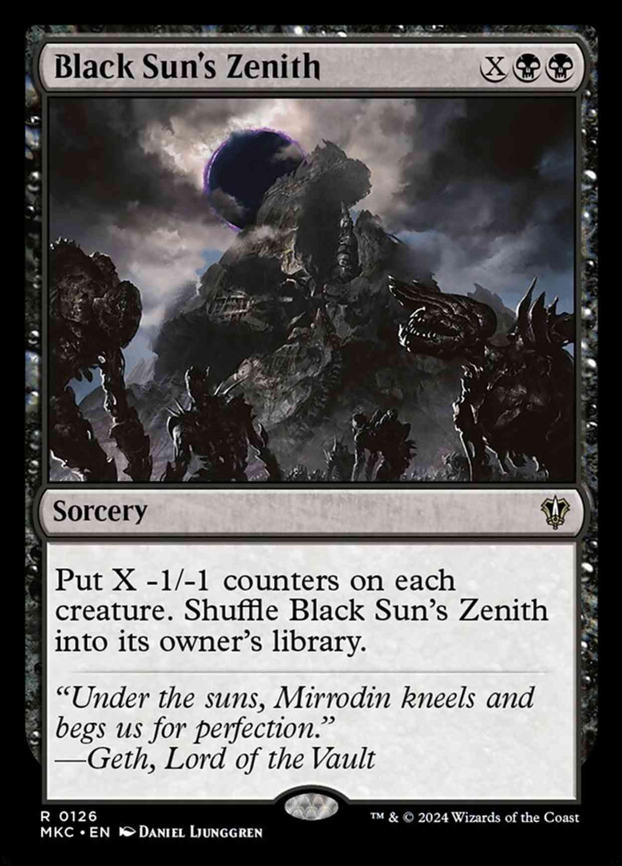 Black Sun's Zenith magic card front