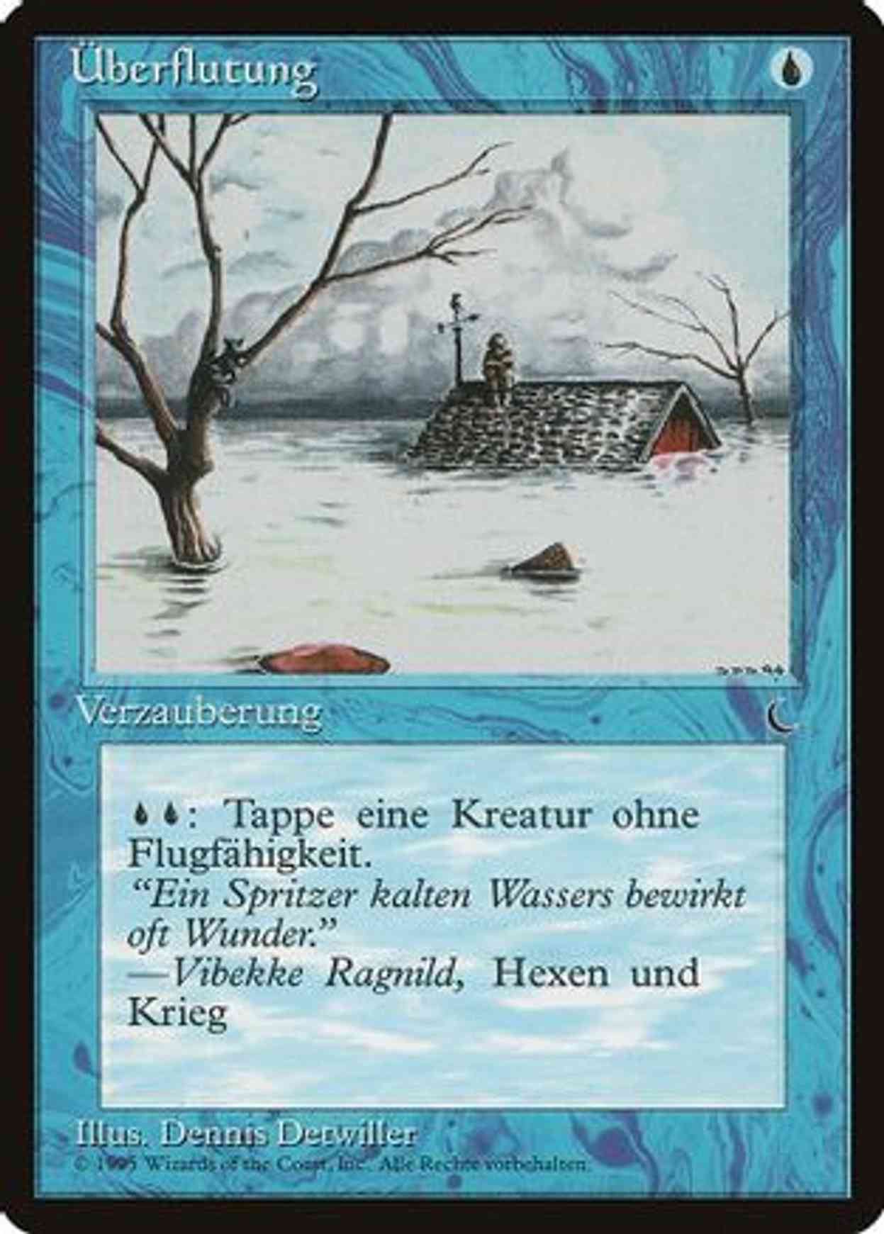 Flood (German) - "Uberflutung" magic card front