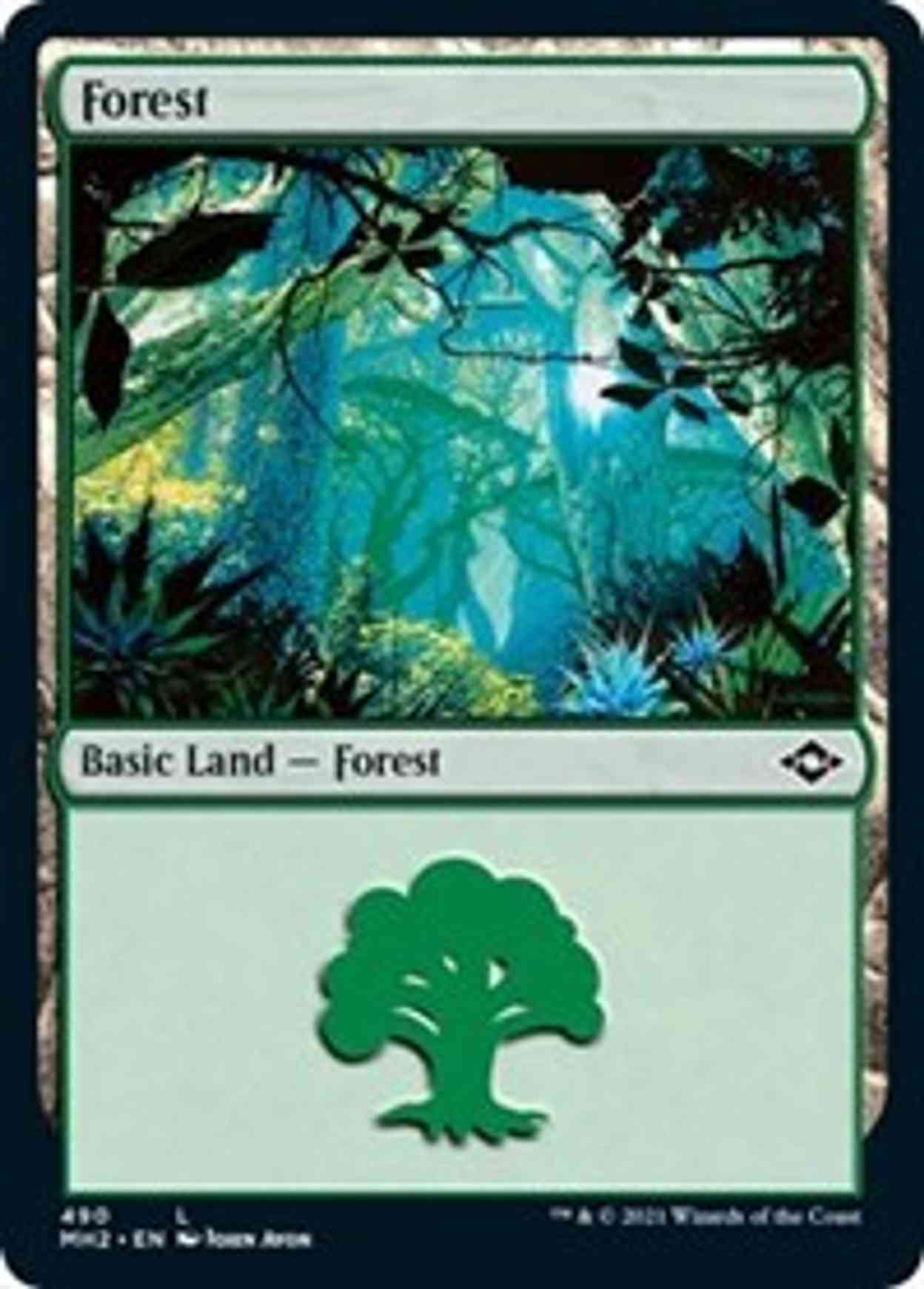 Forest (490) (Foil Etched) magic card front
