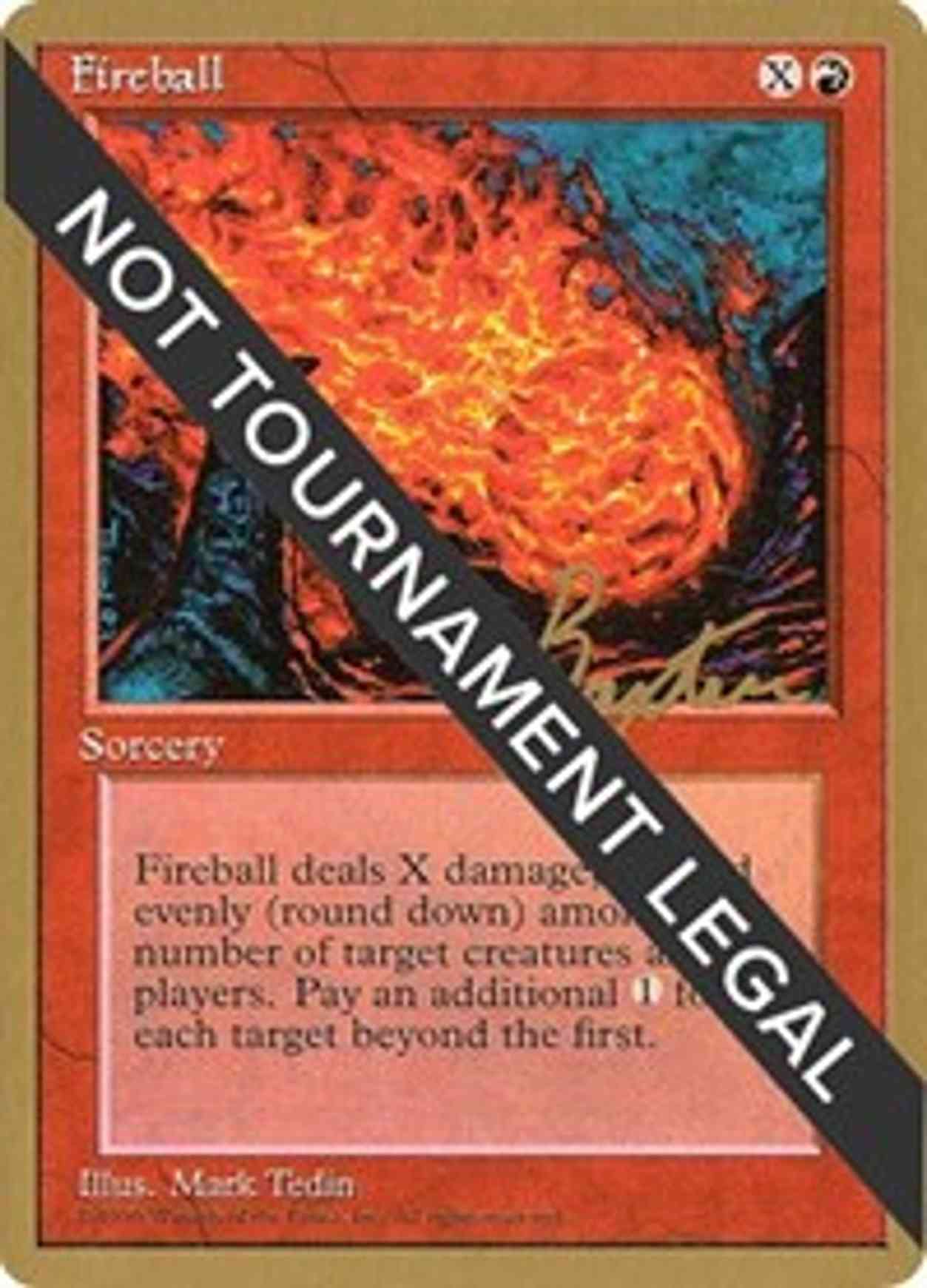 Fireball - 1996 George Baxter (4ED) magic card front