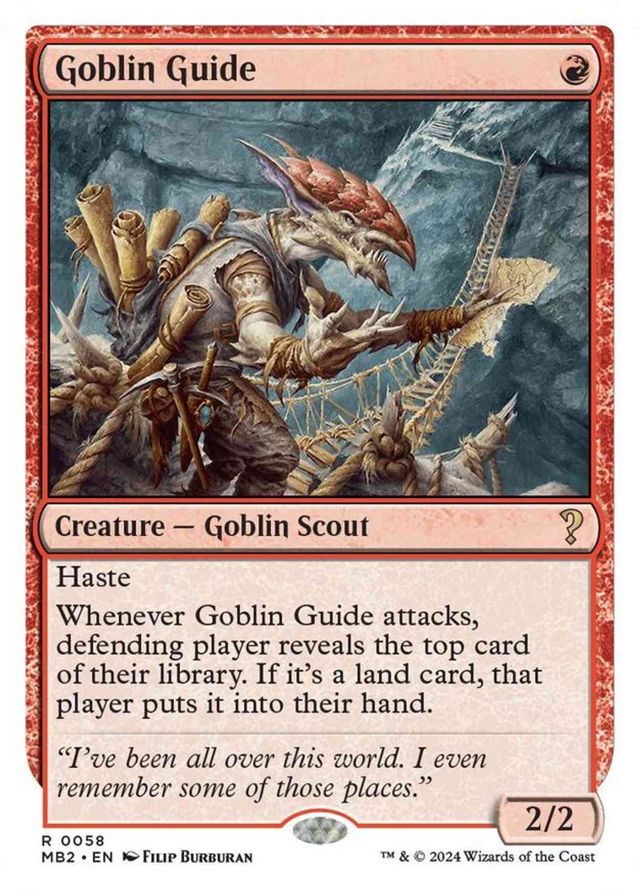 Goblin Guide (White Border) magic card front