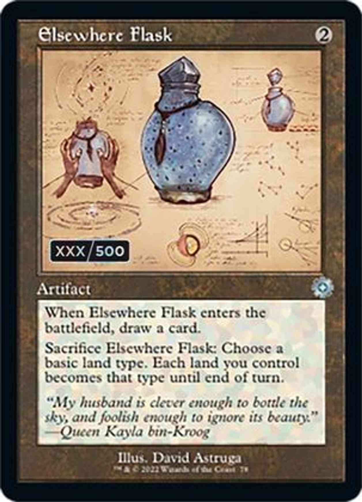 Elsewhere Flask (Schematic) (Serial Numbered) magic card front