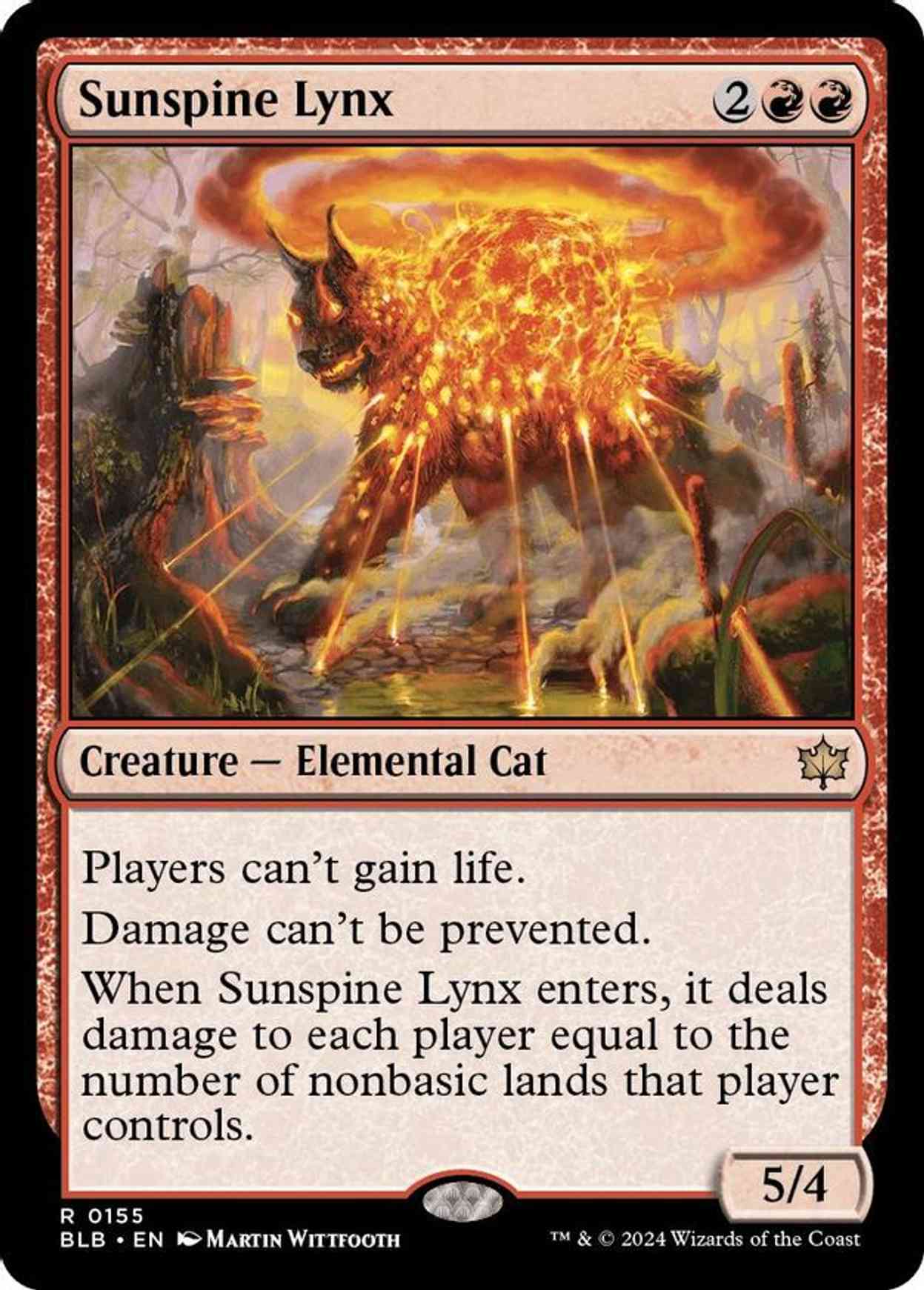 Sunspine Lynx magic card front