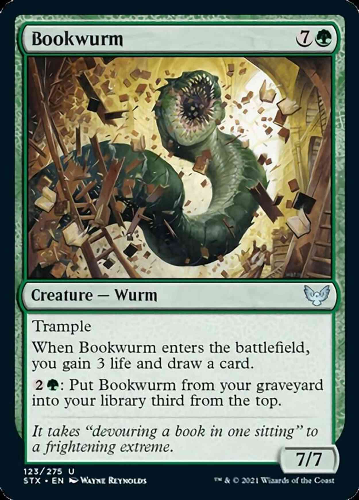 Bookwurm magic card front