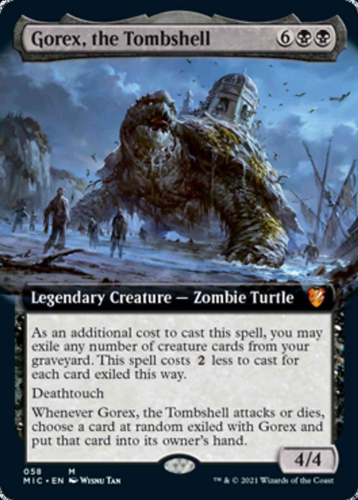 Gorex, the Tombshell (Extended Art) magic card front