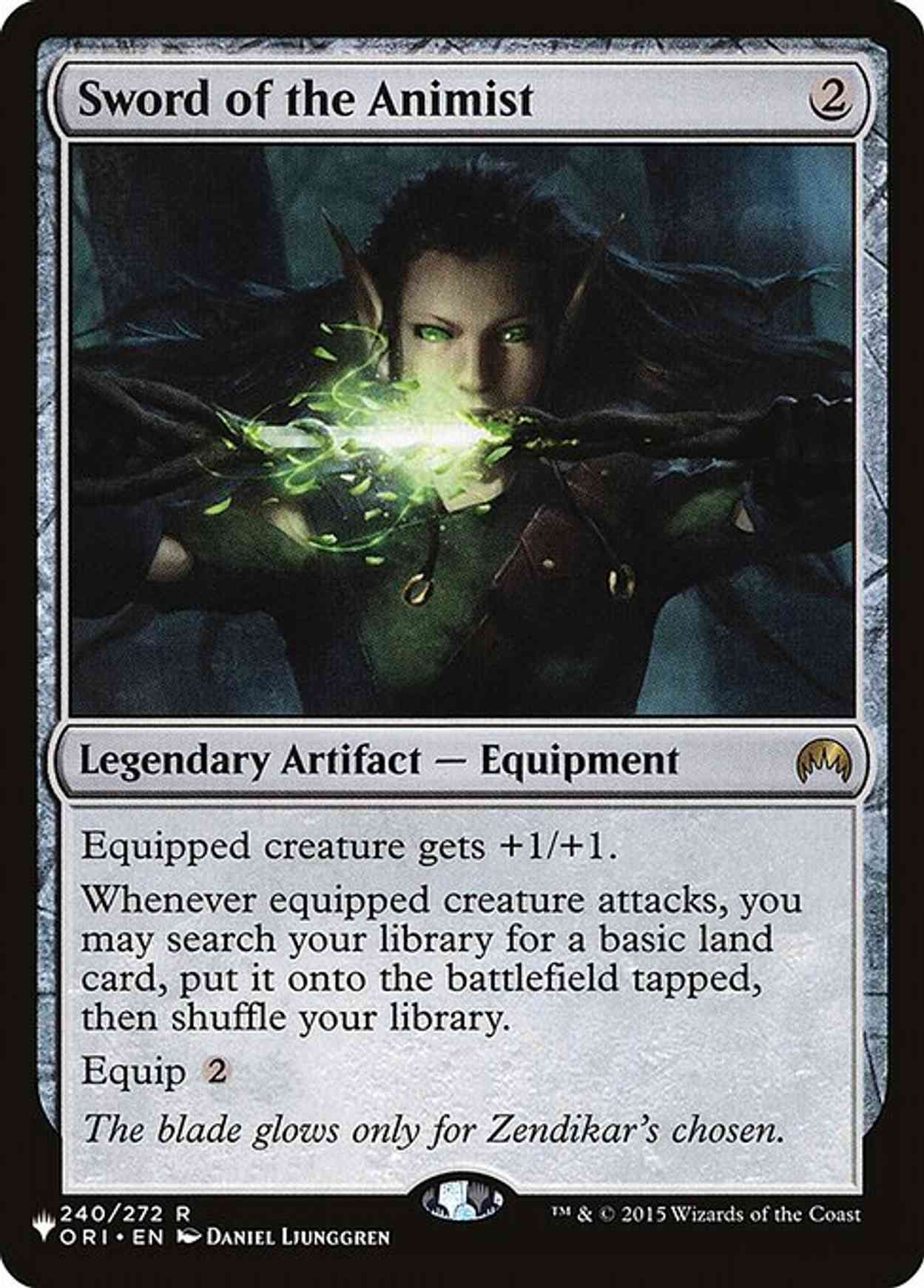 Sword of the Animist magic card front