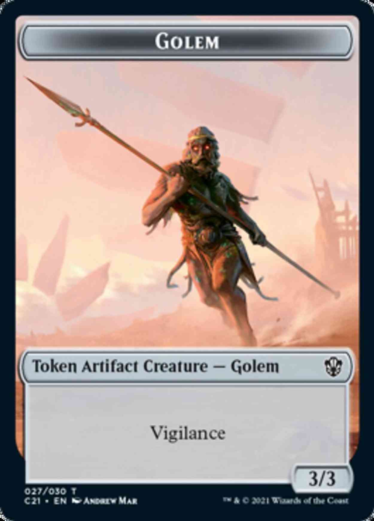 Golem (27) // Thopter Double-sided Token magic card front