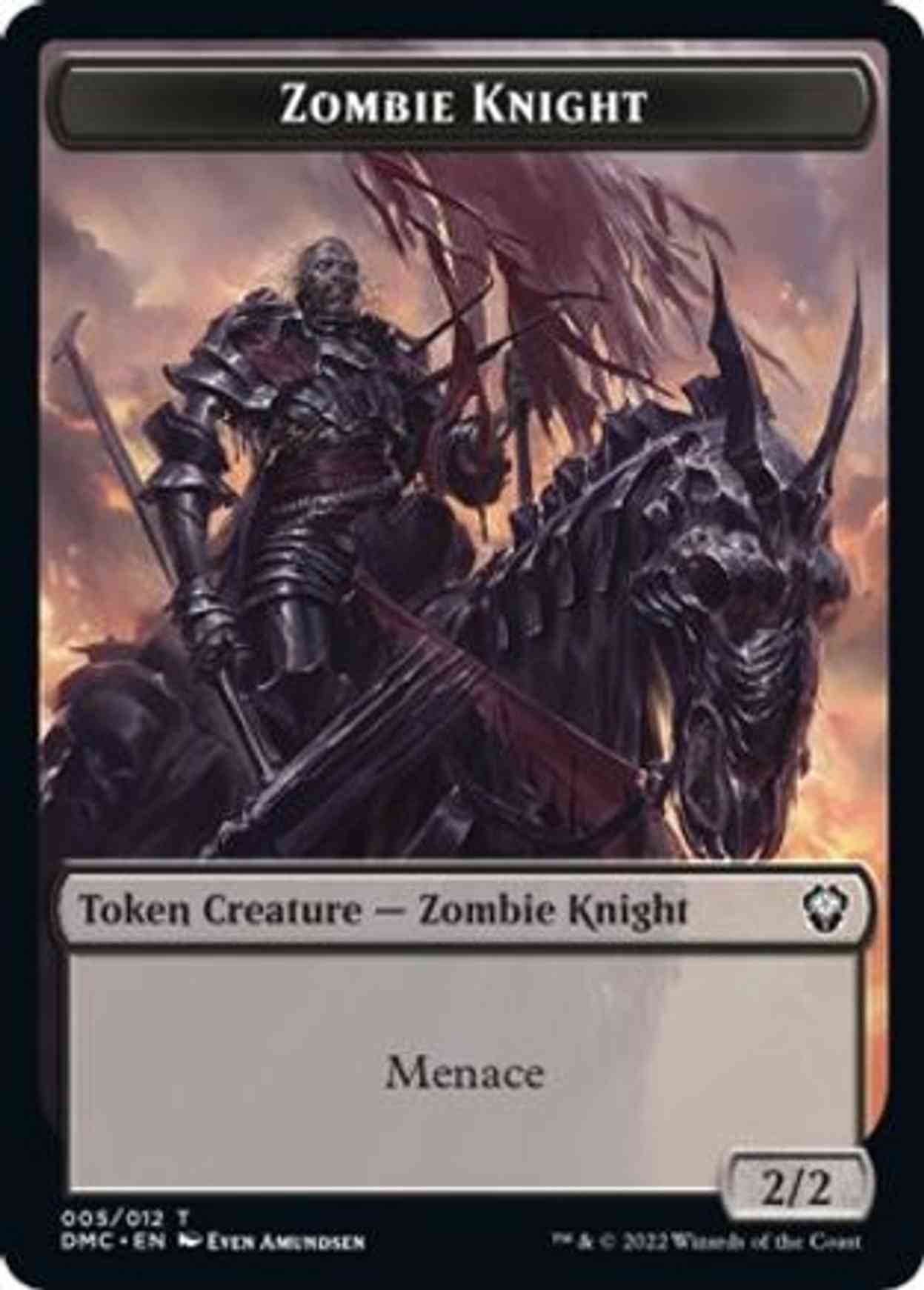 Zombie Knight // Knight Double-sided Token magic card front