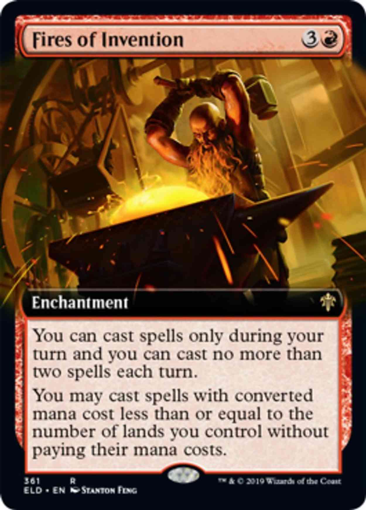 Fires of Invention (Extended Art) magic card front