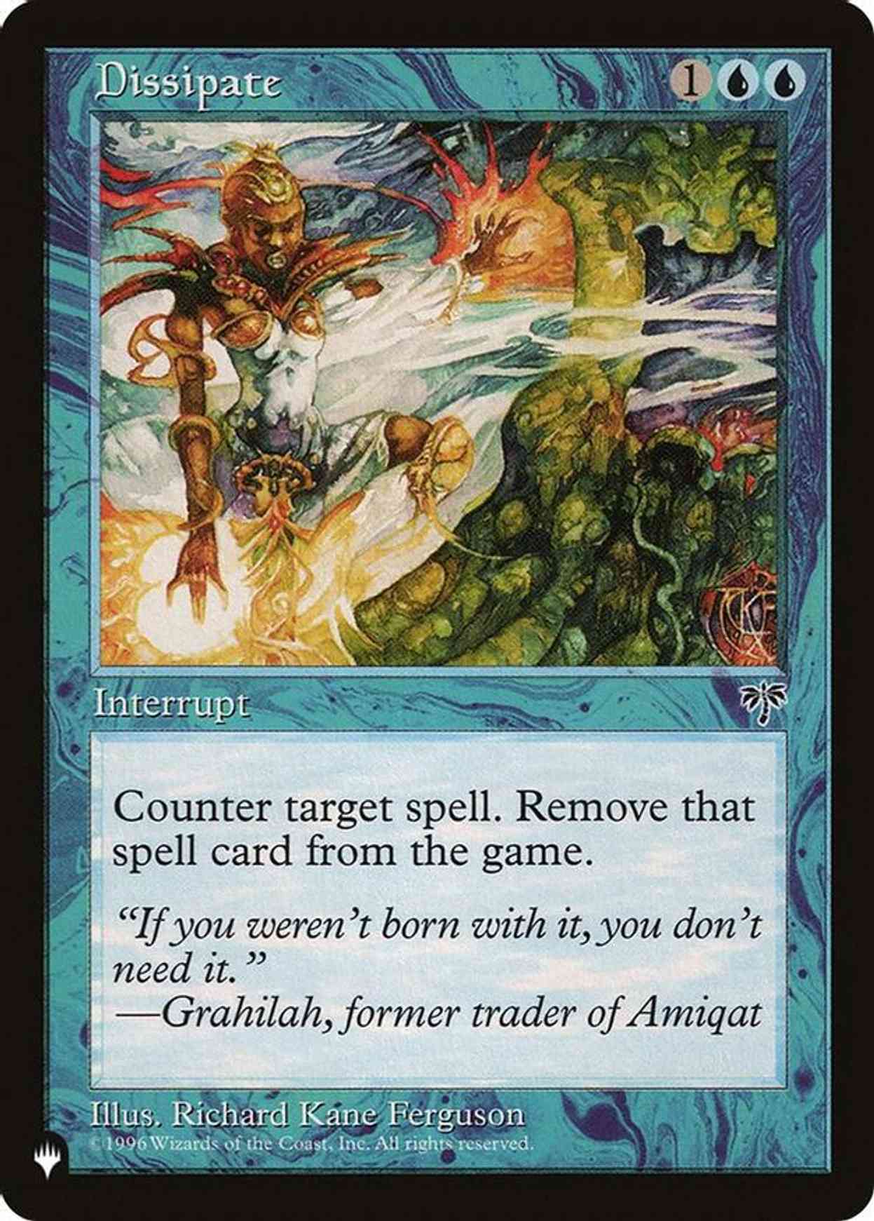 Dissipate magic card front