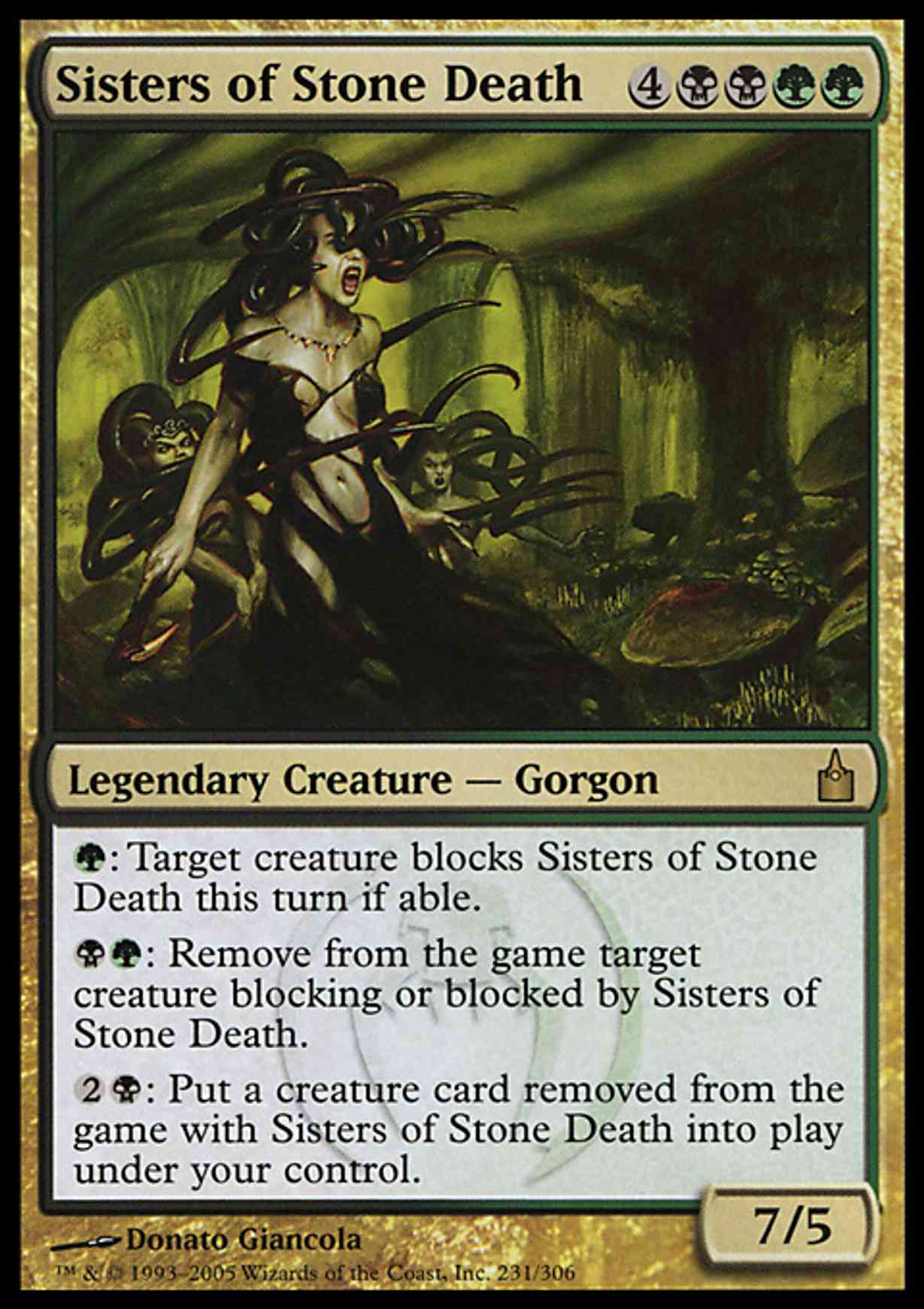 Sisters of Stone Death magic card front