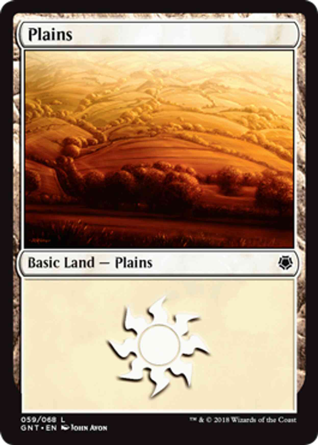 Plains (59) magic card front