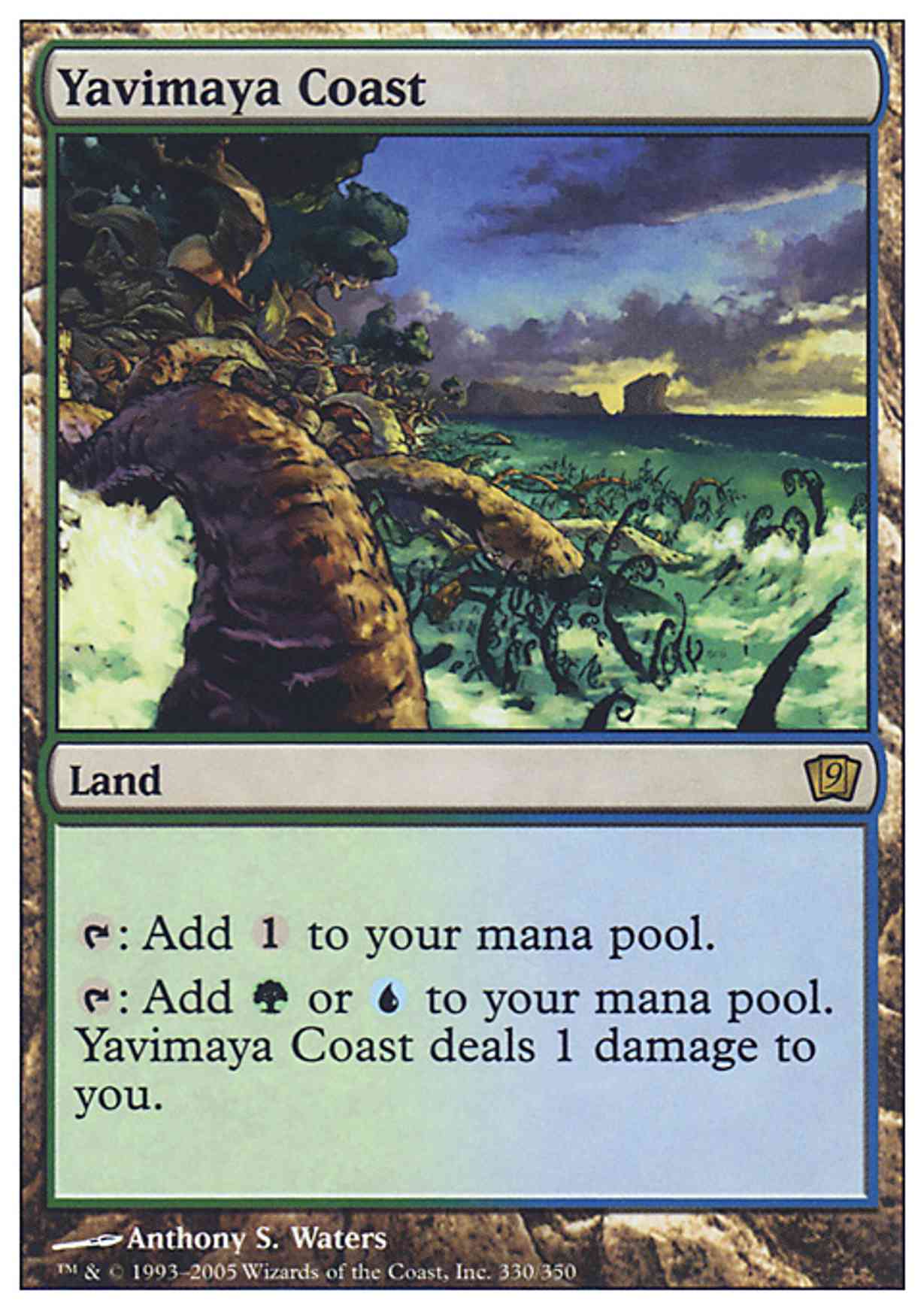 Yavimaya Coast magic card front