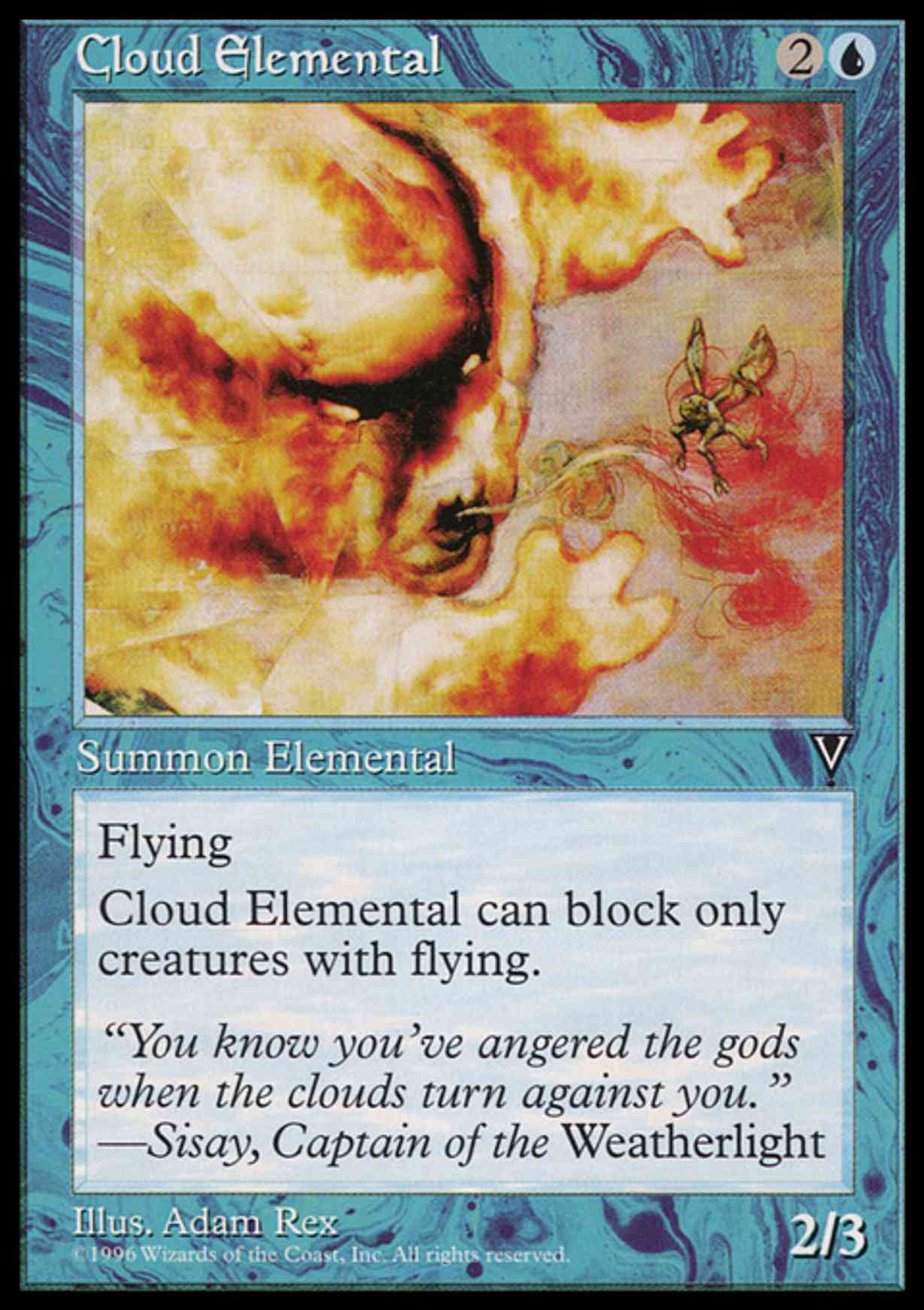 Cloud Elemental magic card front