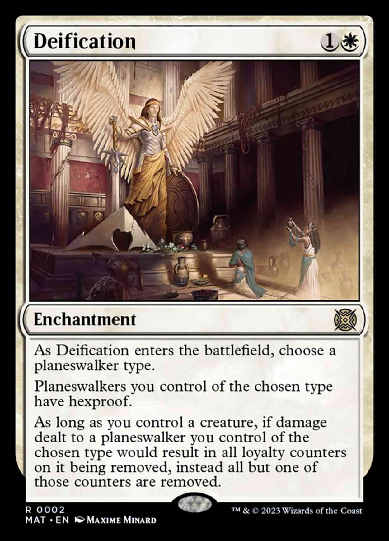 Deification magic card front