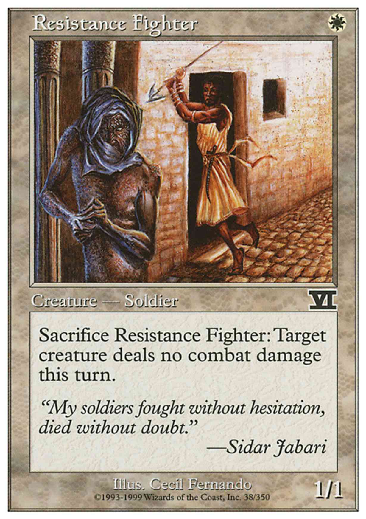 Resistance Fighter magic card front
