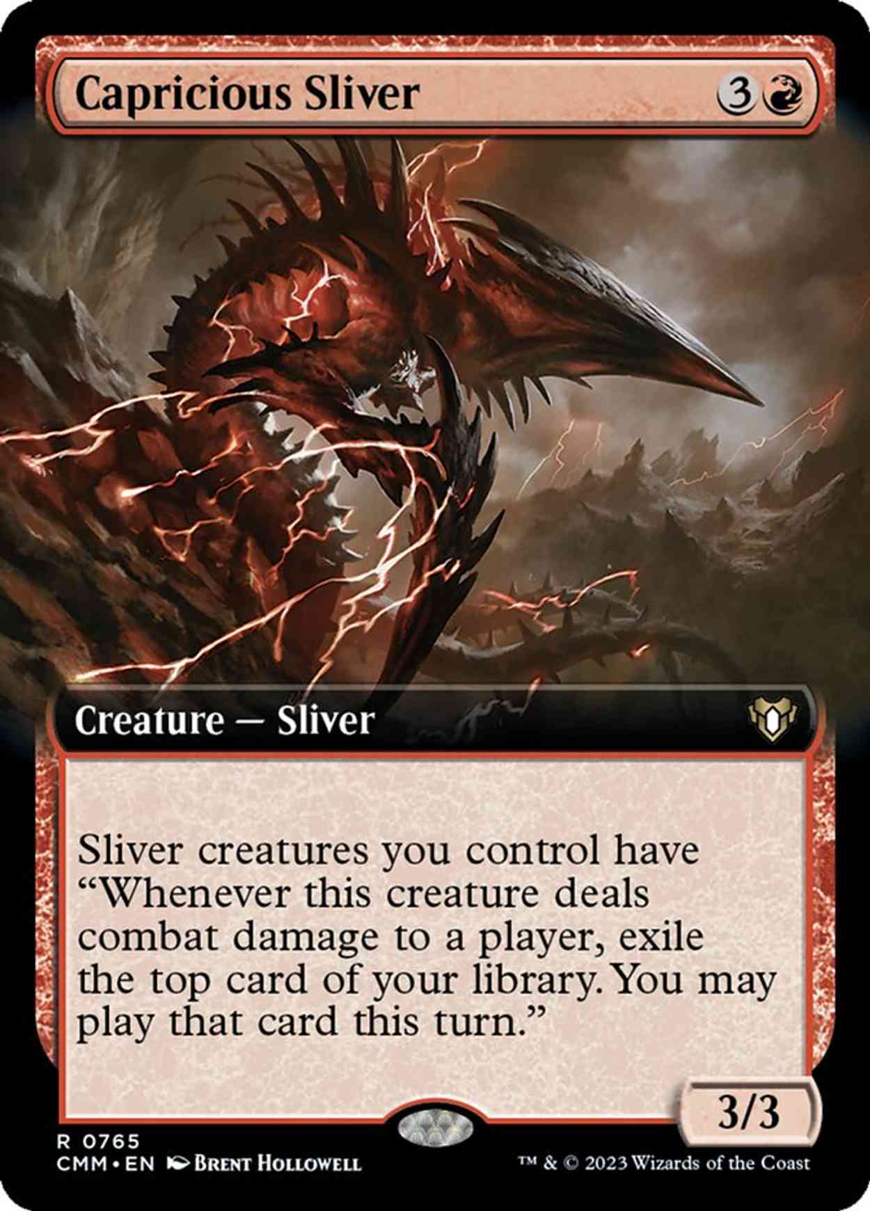 Capricious Sliver (Extended Art) magic card front