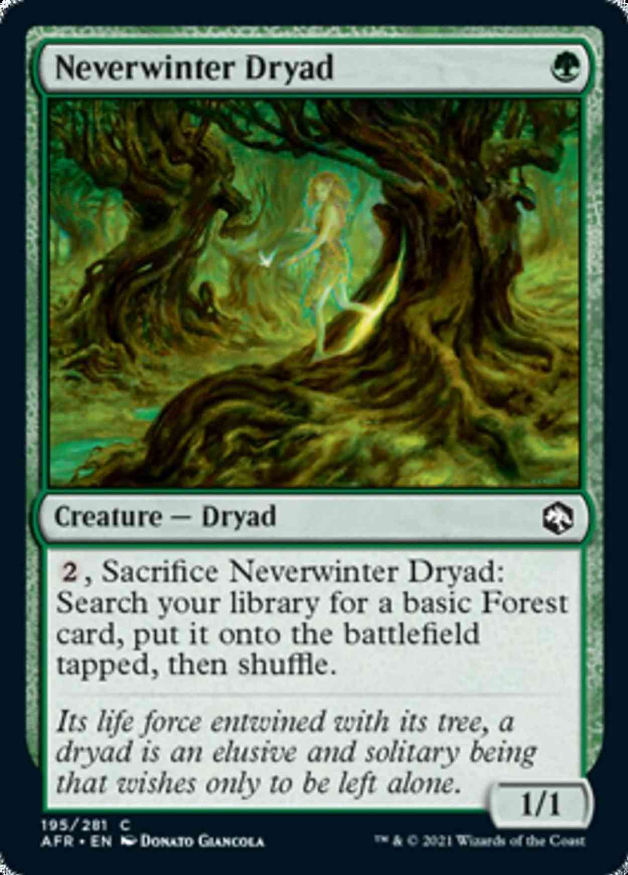 Neverwinter Dryad magic card front