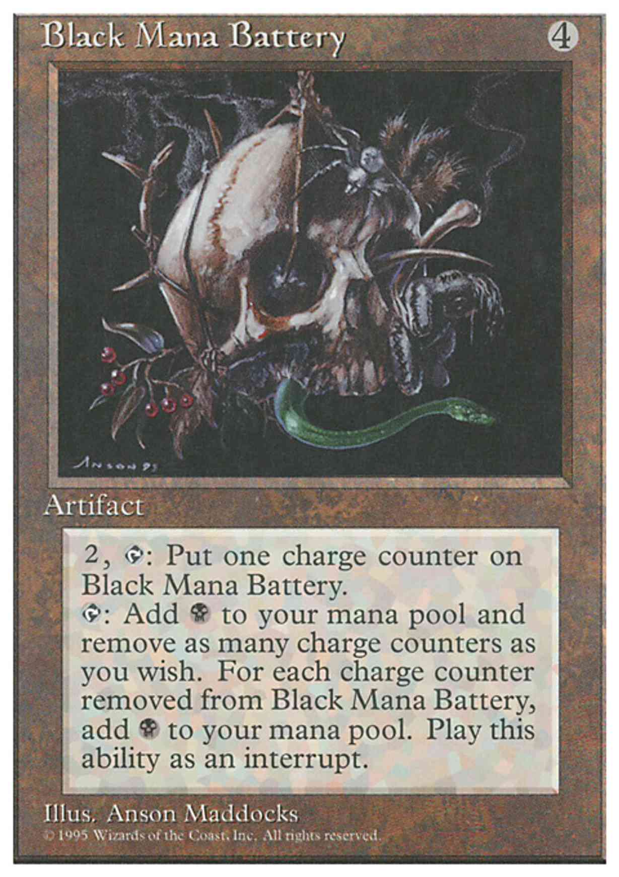 Black Mana Battery magic card front
