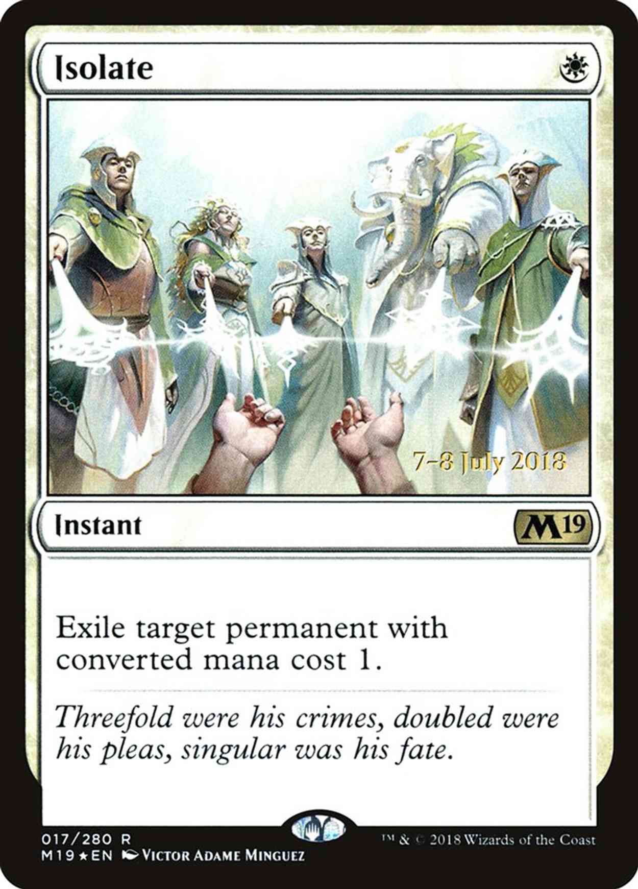 Isolate magic card front