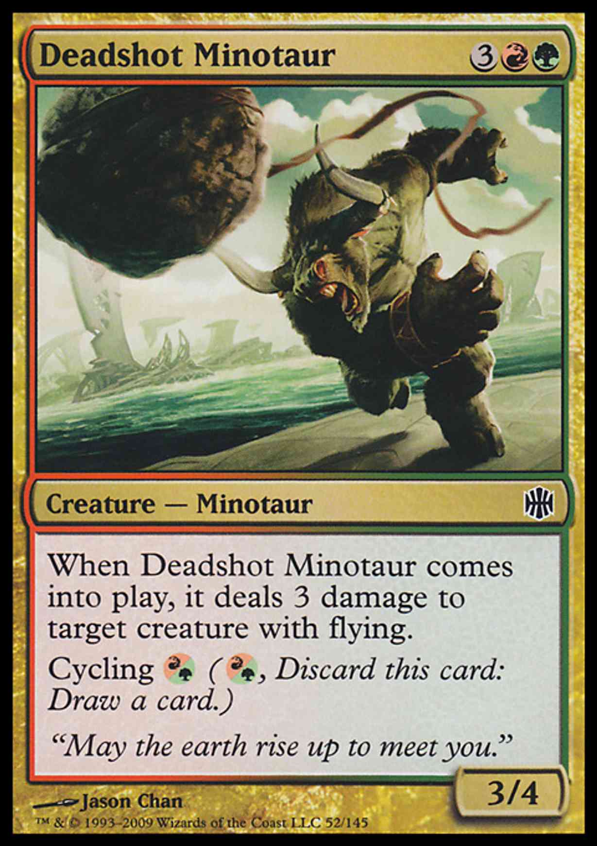 Deadshot Minotaur magic card front