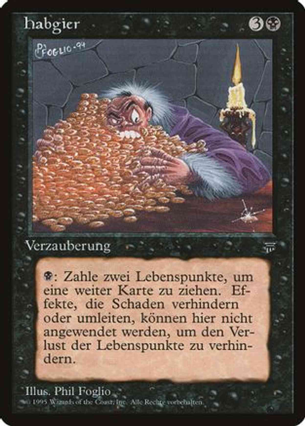 Greed (German) - "Habgier" magic card front