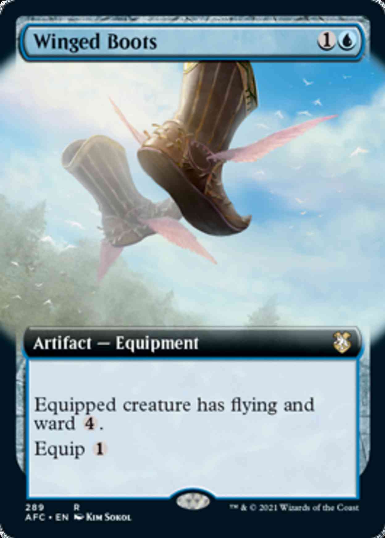 Winged Boots (Extended Art) magic card front