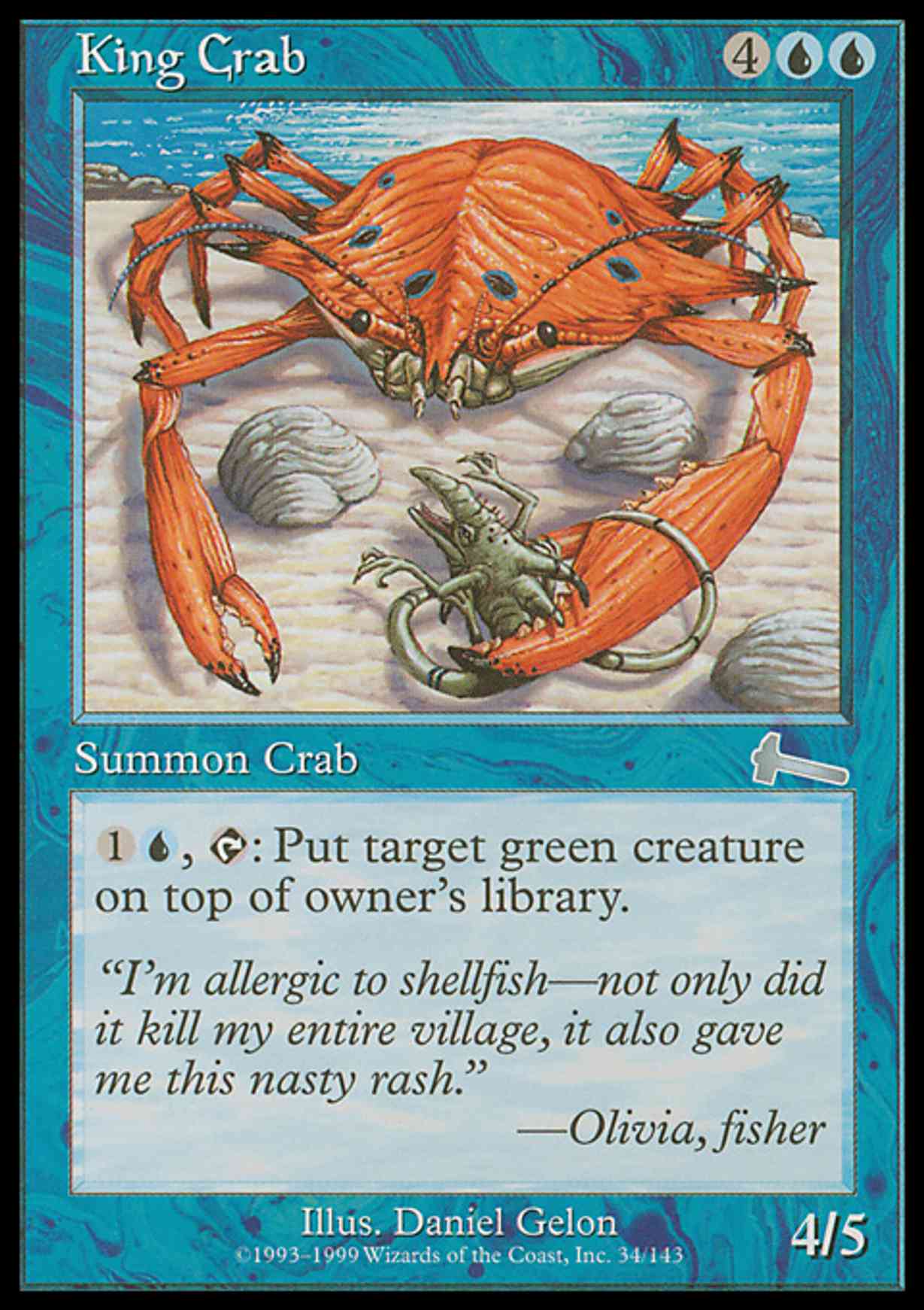King Crab magic card front