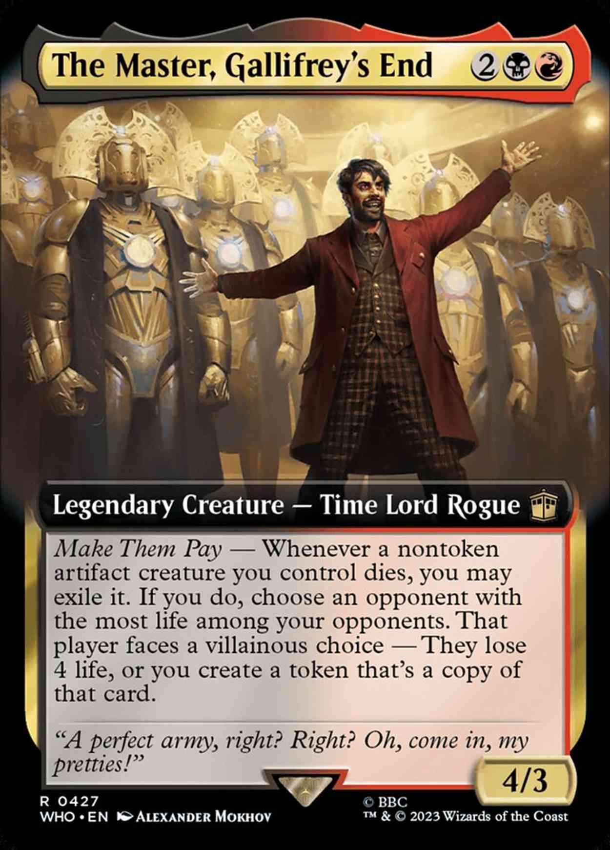 The Master, Gallifrey's End (Extended Art) magic card front