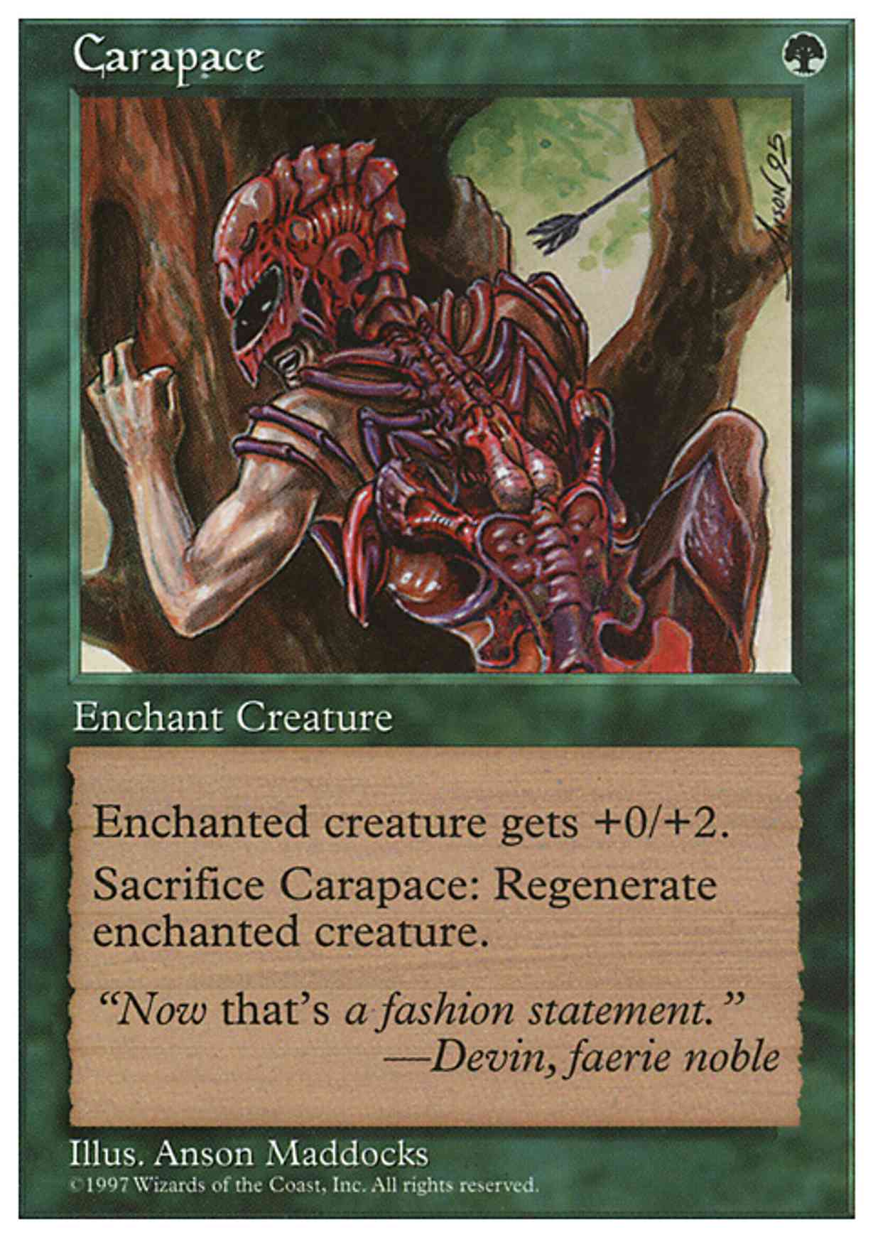 Carapace magic card front
