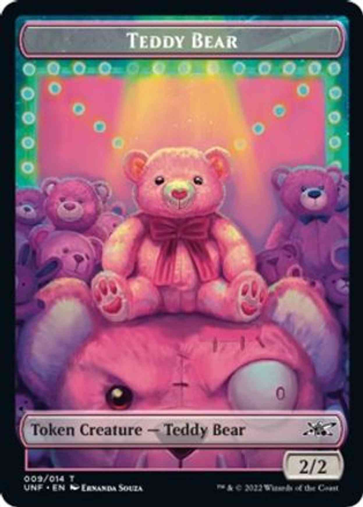 Teddy Bear // Food (010) Double-sided Token magic card front