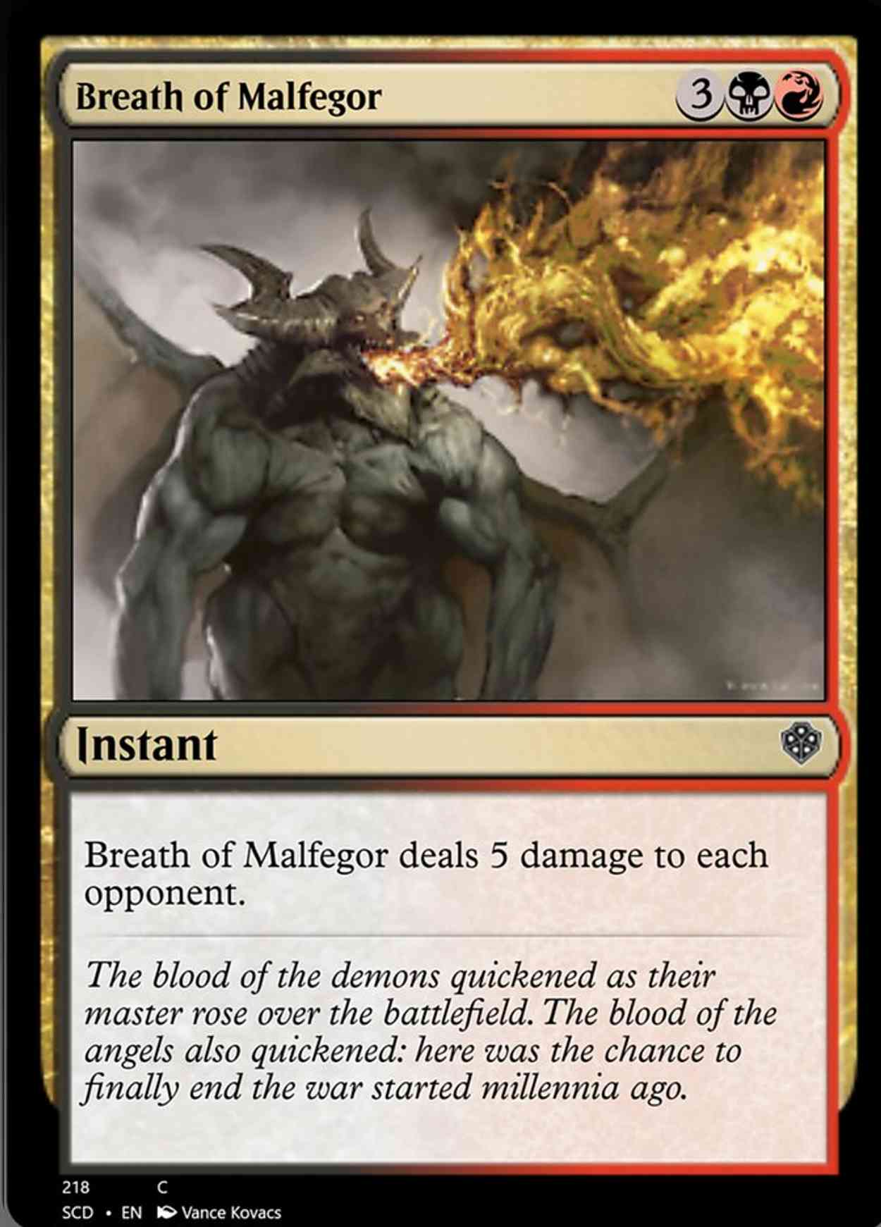 Breath of Malfegor magic card front