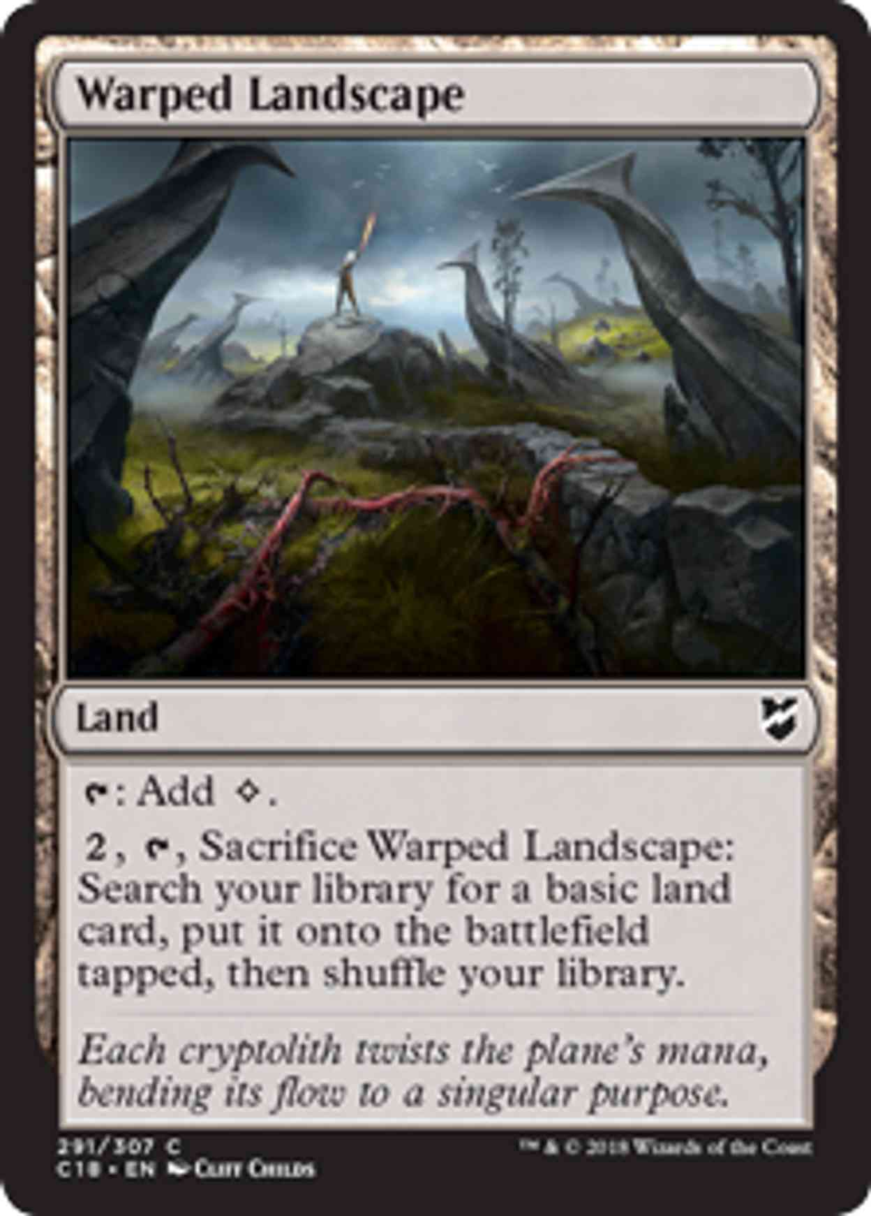 Warped Landscape magic card front
