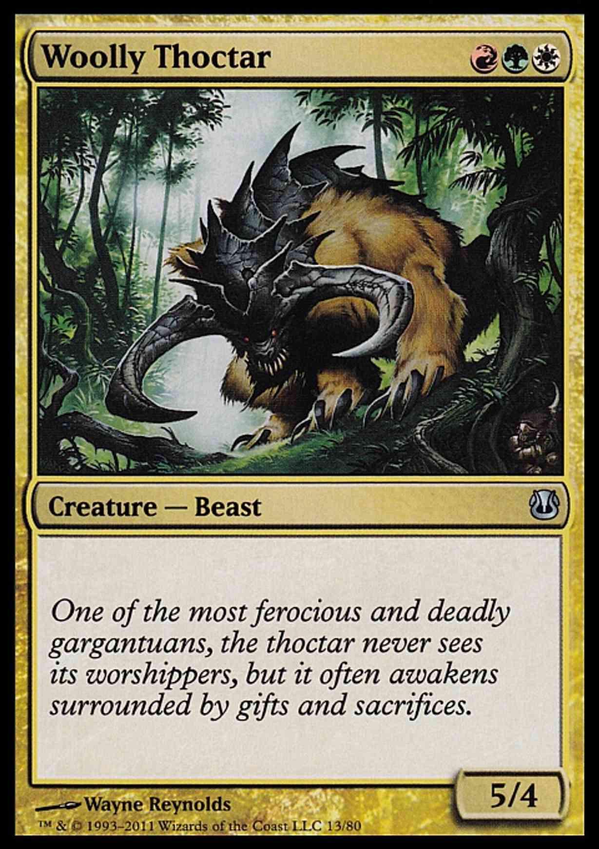 Woolly Thoctar magic card front